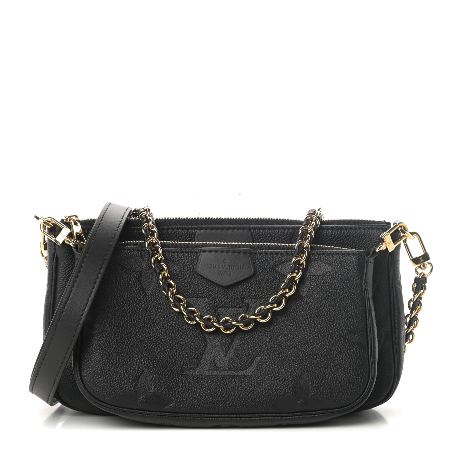 lv multi pochette empreinte black