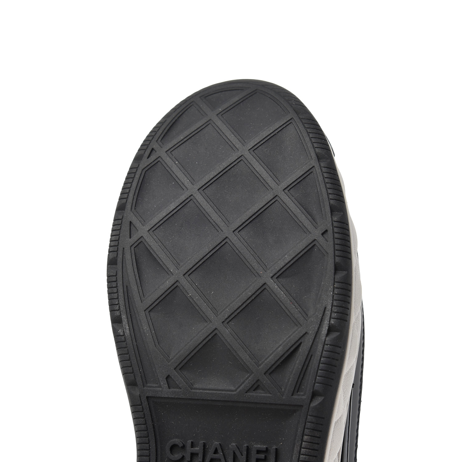 chanel cc velvet calfskin mixed fibers black gold chunky sneaker