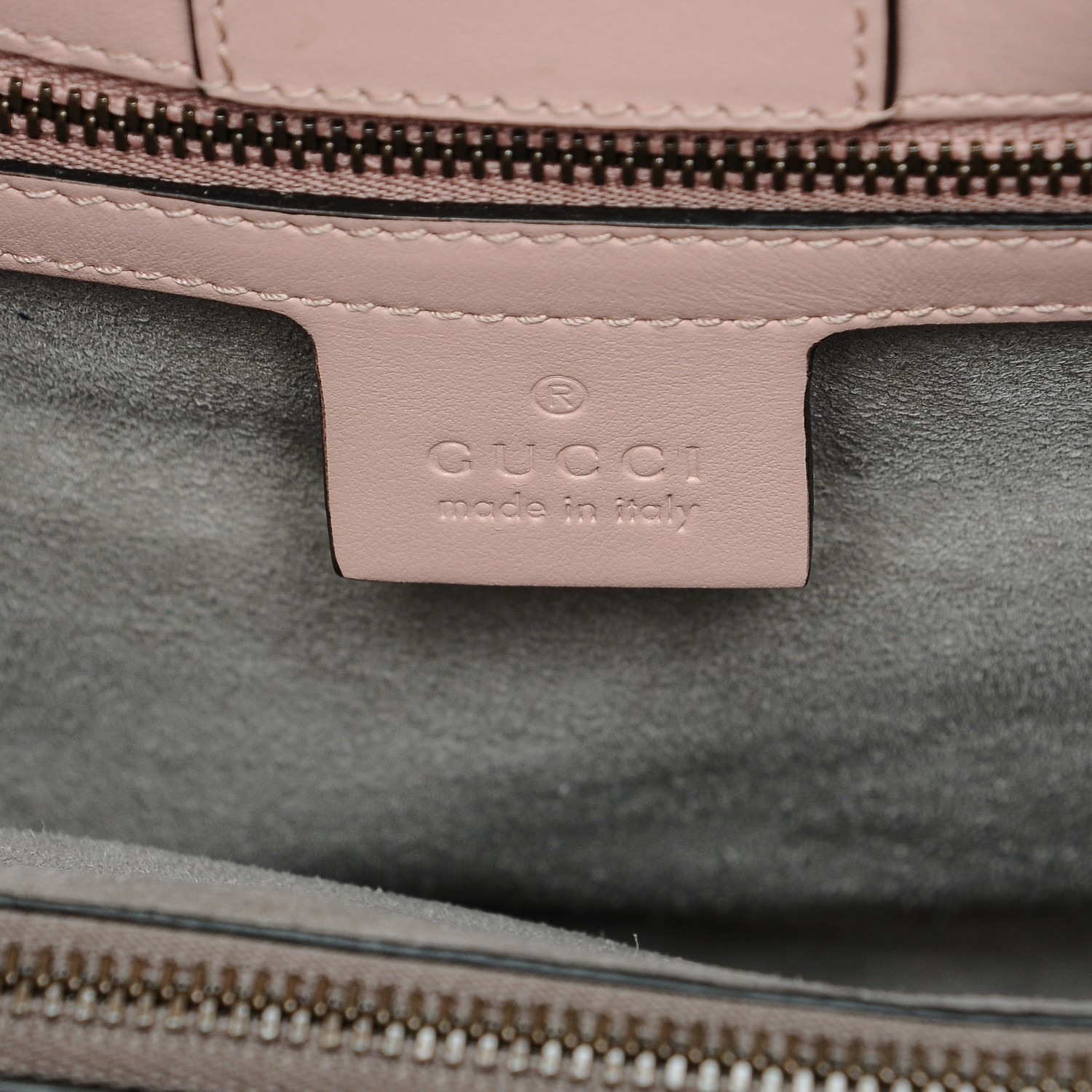 GUCCI Calfskin Matelasse Small GG Marmont Top Handle Bag Pink 196753
