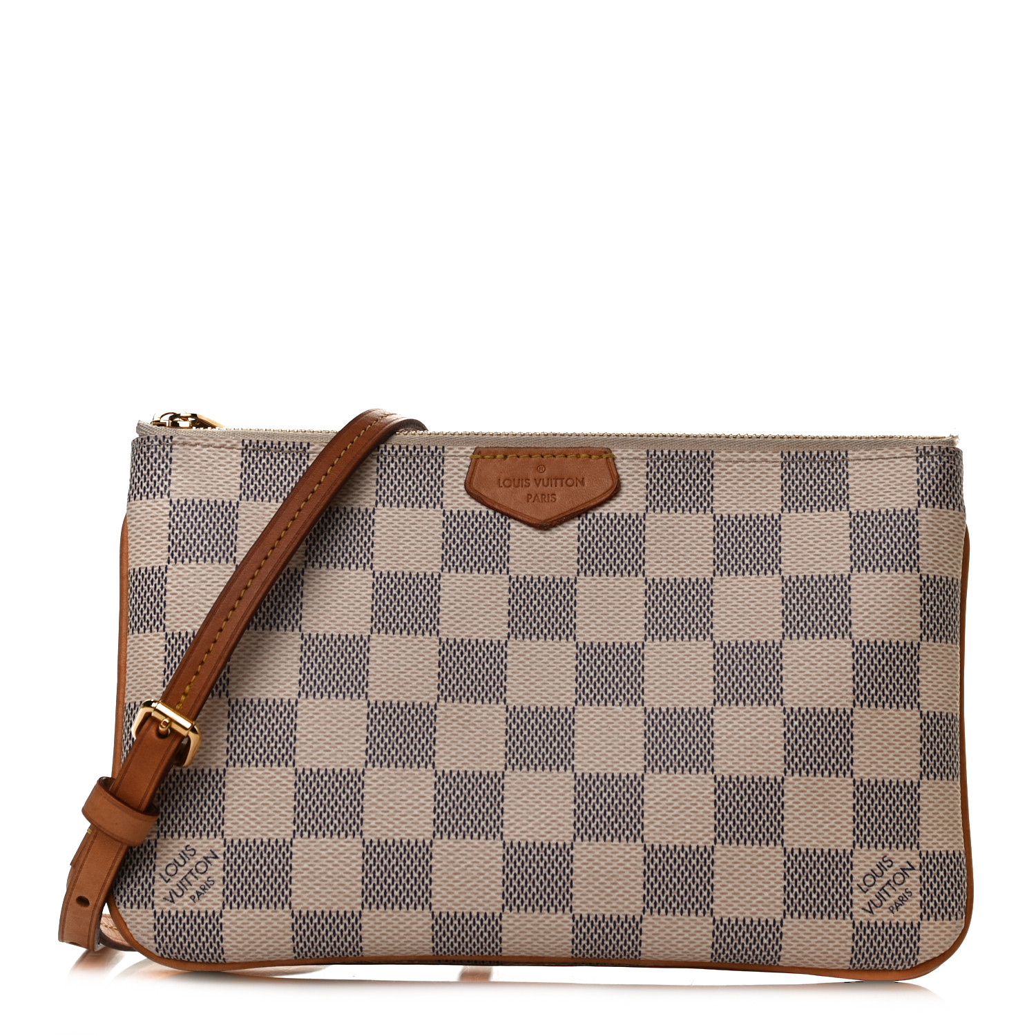 louis vuitton double zip pochette azur