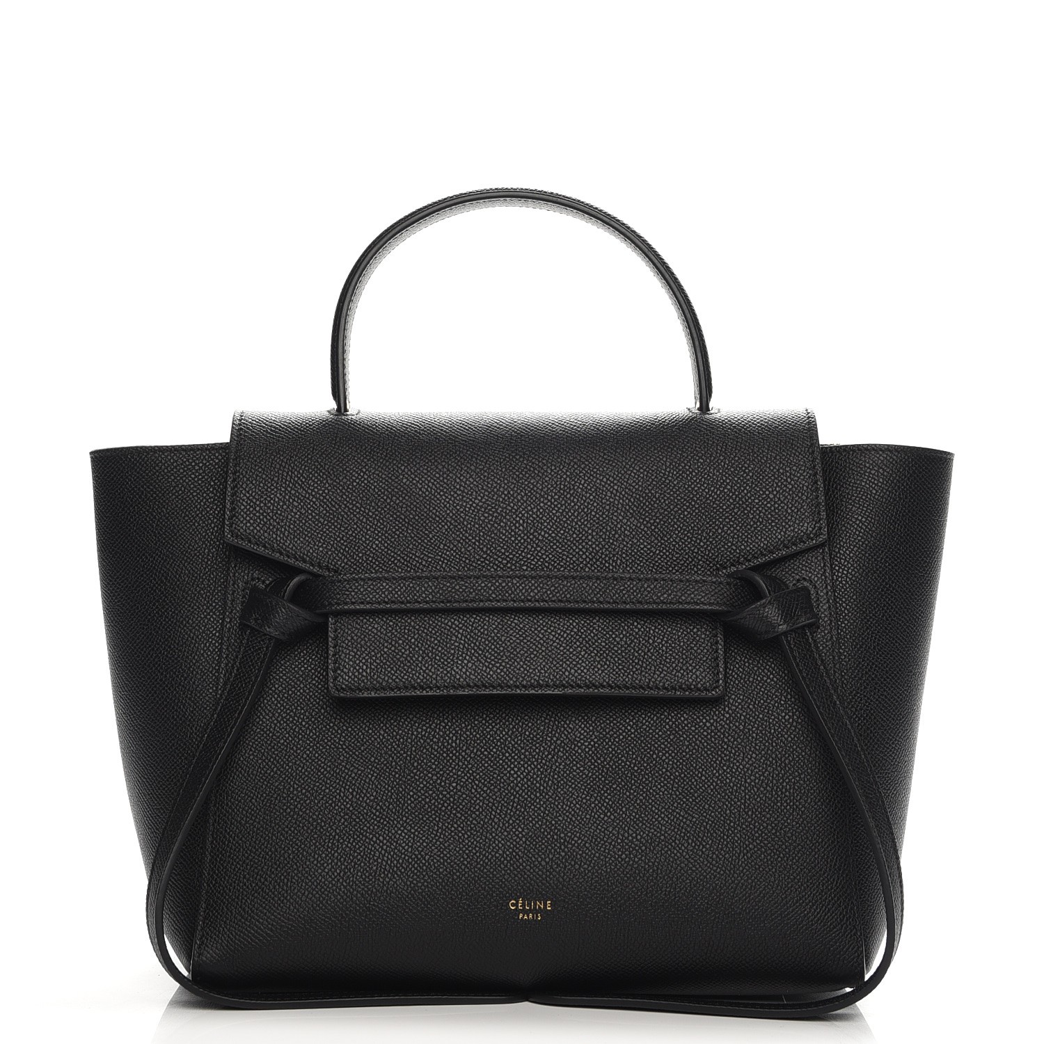 CELINE Grained Calfskin Micro Belt Bag Black 206246