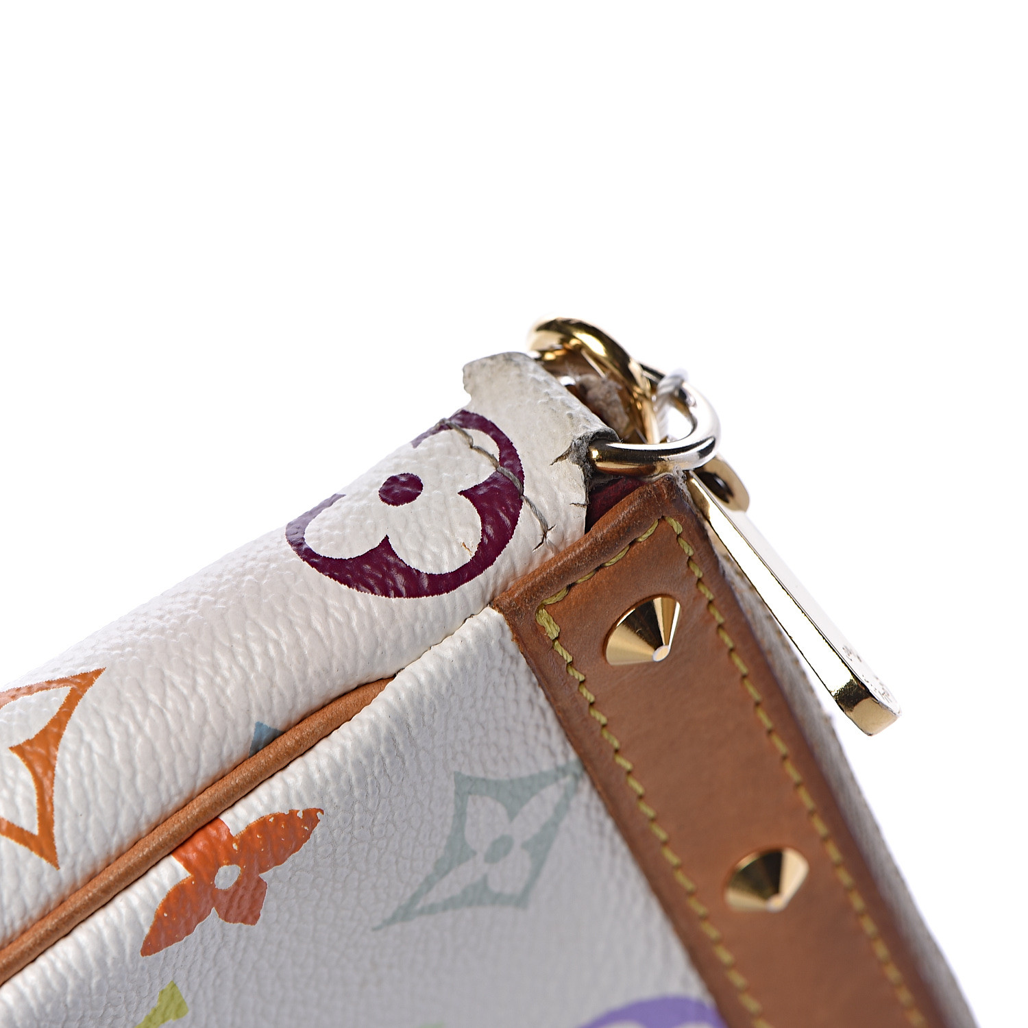 louis vuitton pochette white multicolor