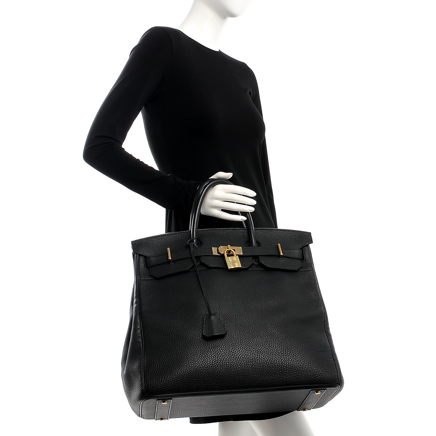 HERMES Togo HAC Birkin 40 Black 208856 