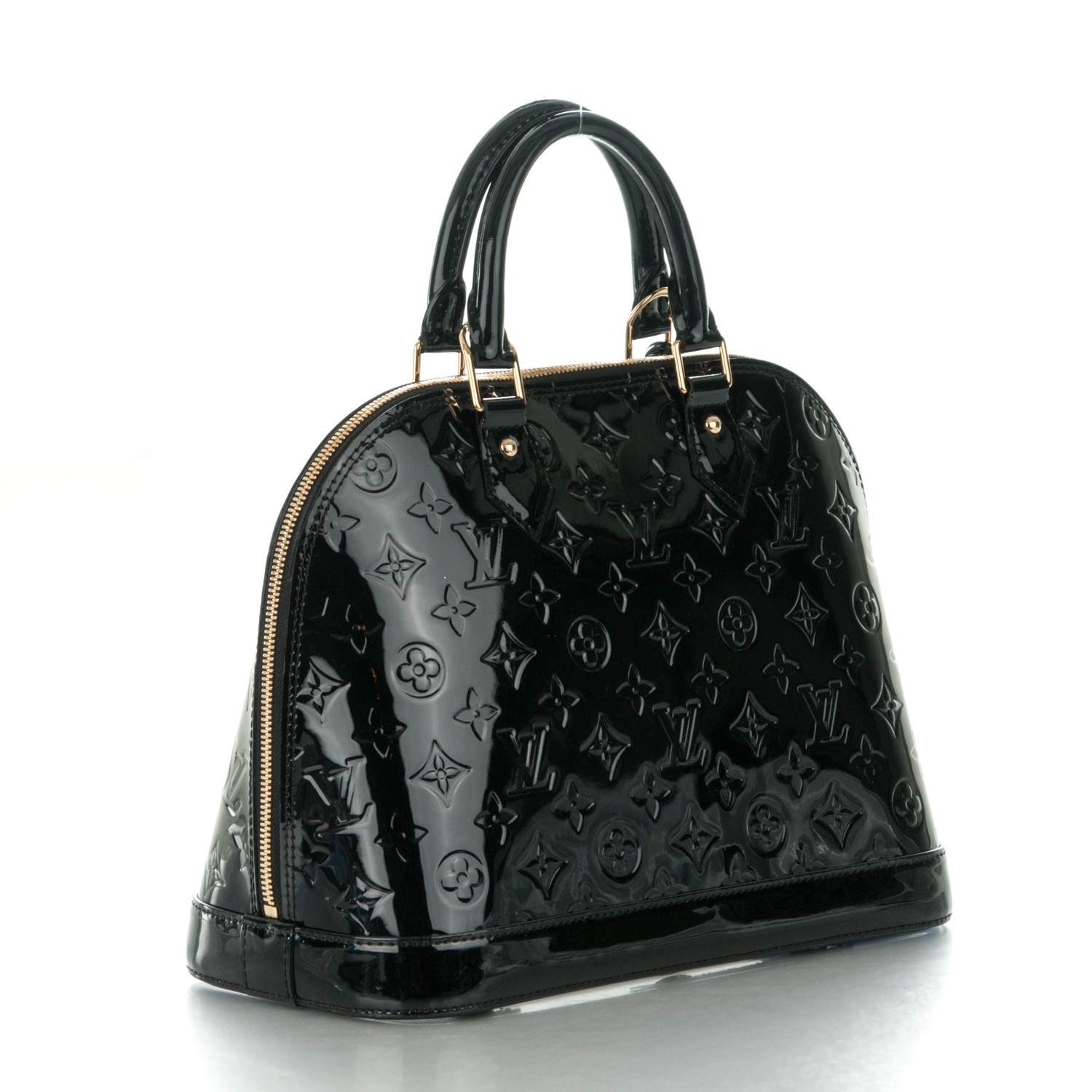 LOUIS VUITTON Vernis Alma PM Black 173655