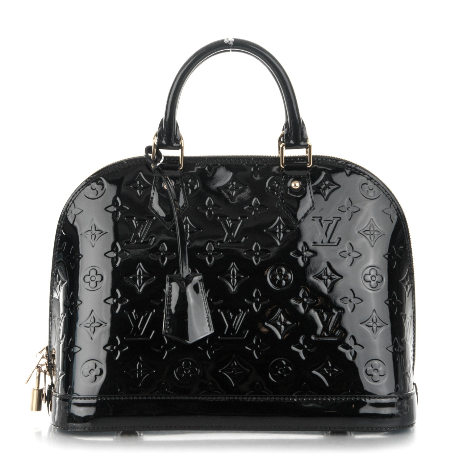 LOUIS VUITTON Vernis Alma PM Black 173655