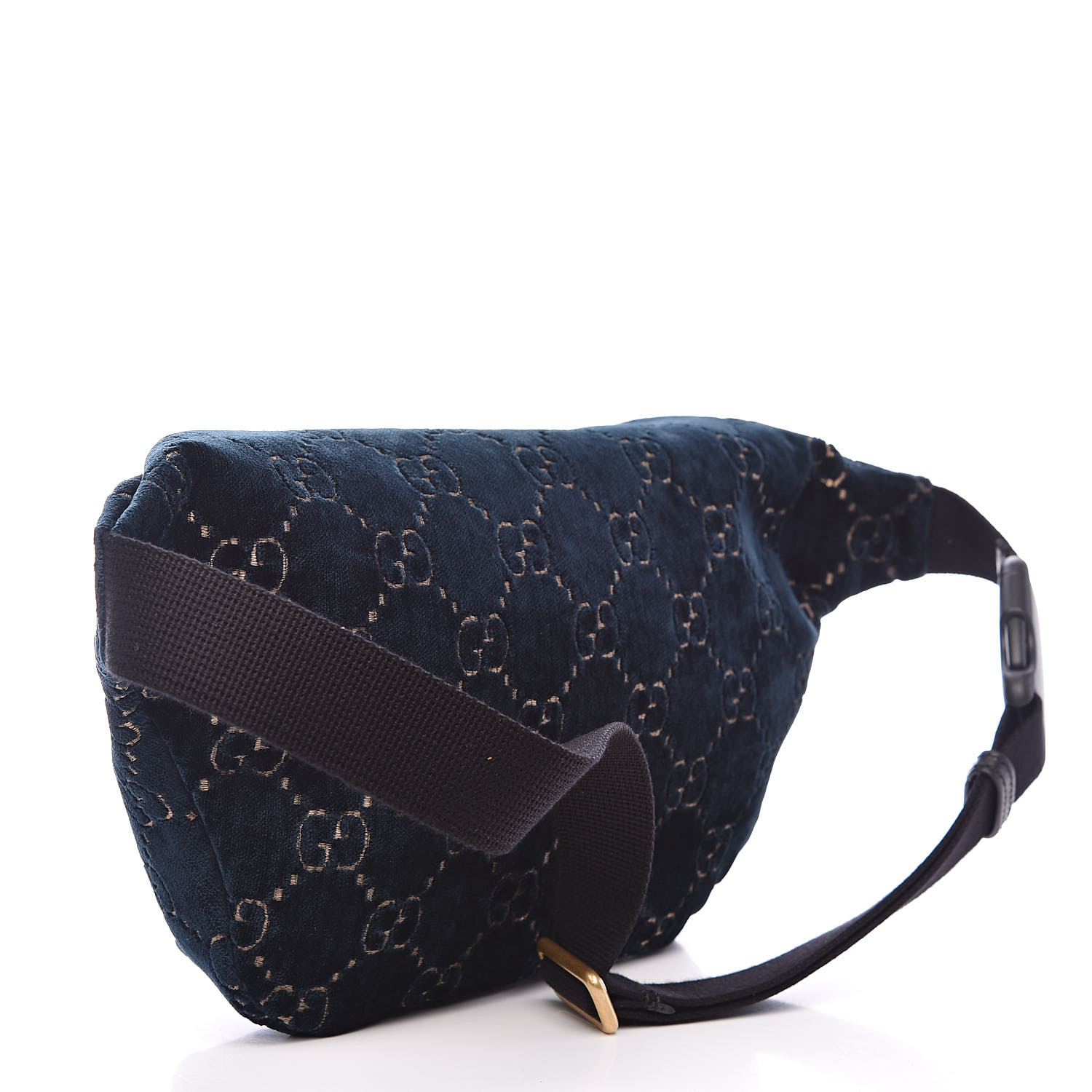 gucci mens velvet belt bag GUCCI GG Monogram Velvet Belt Bag Blue 509226
