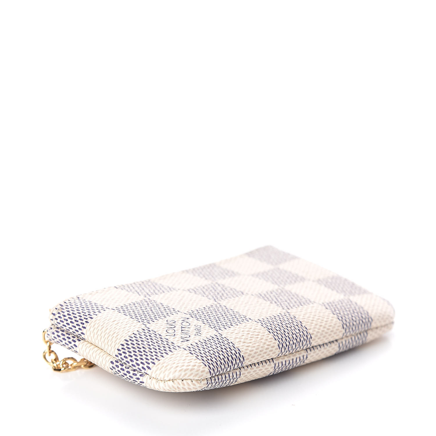 louis vuitton key pouch damier azur white blue