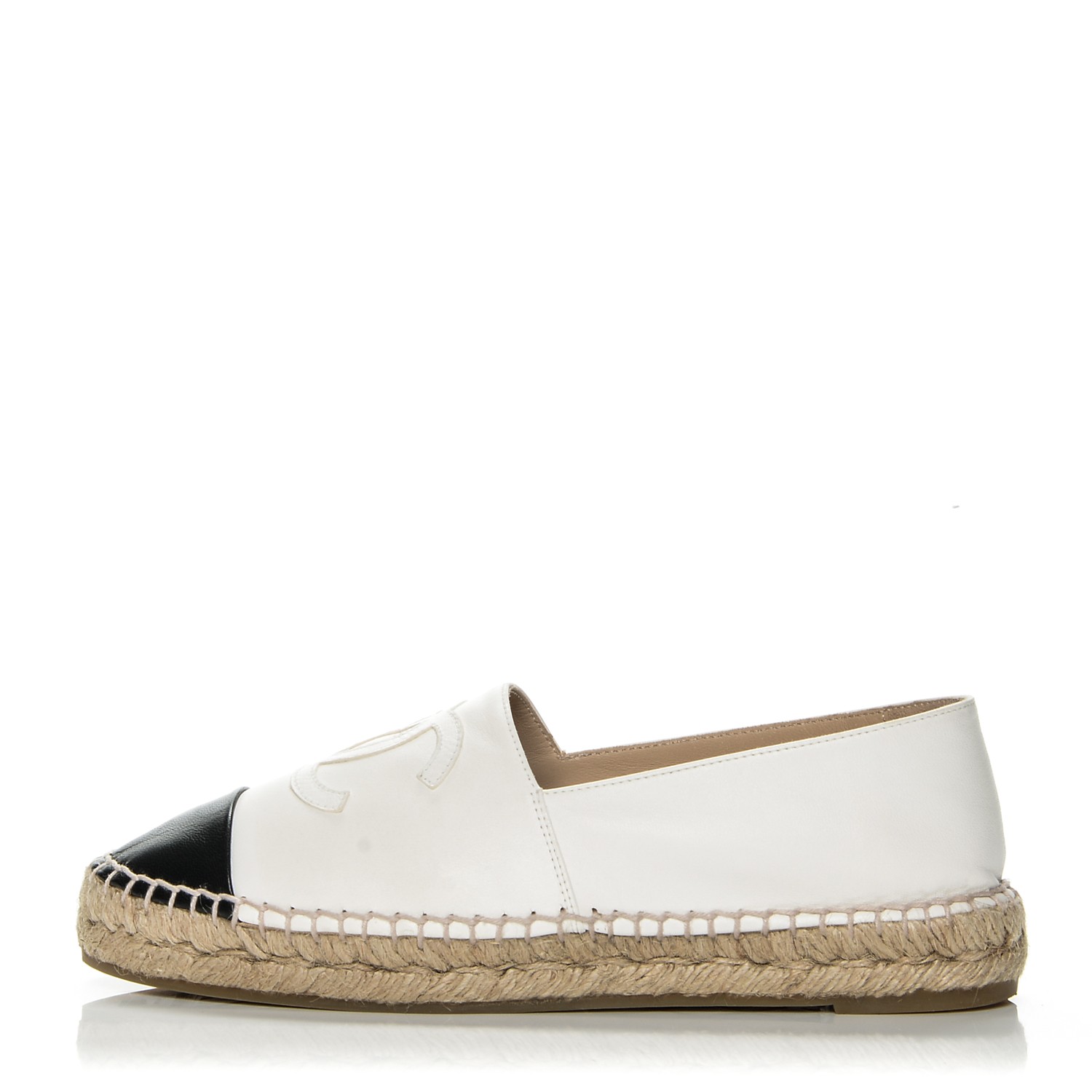 CHANEL Espadrilles 37 White Black 191066 |