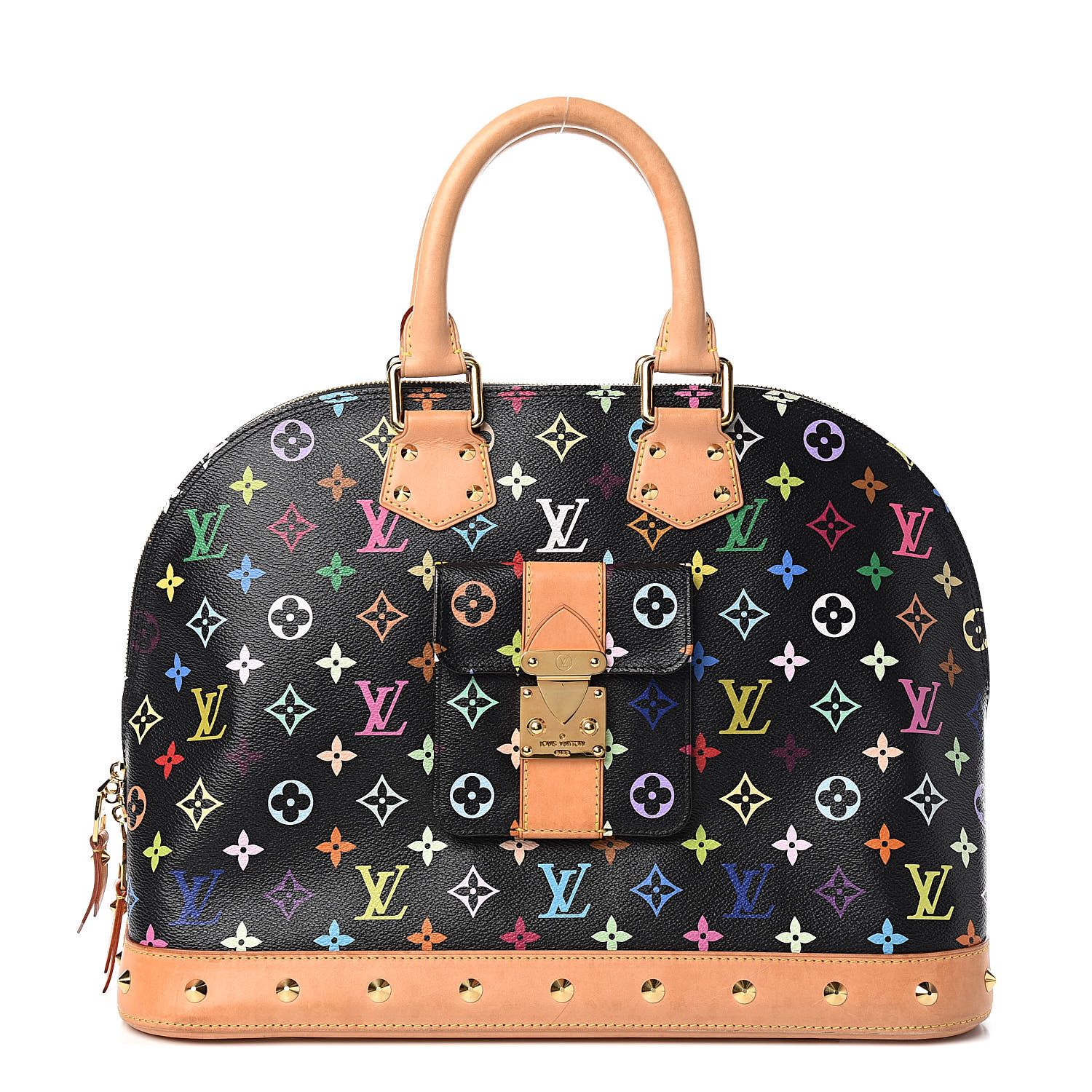 LOUIS VUITTON Monogram Multicolor Alma GM Black 524071