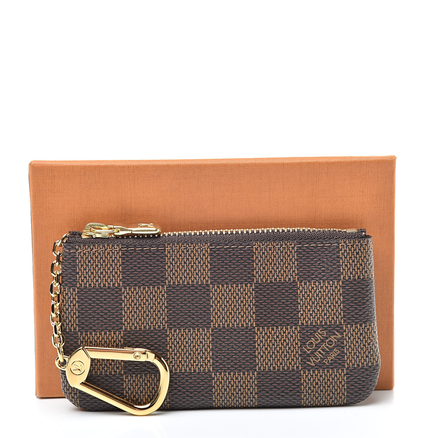 LOUIS VUITTON Damier Ebene Key Pouch 524053