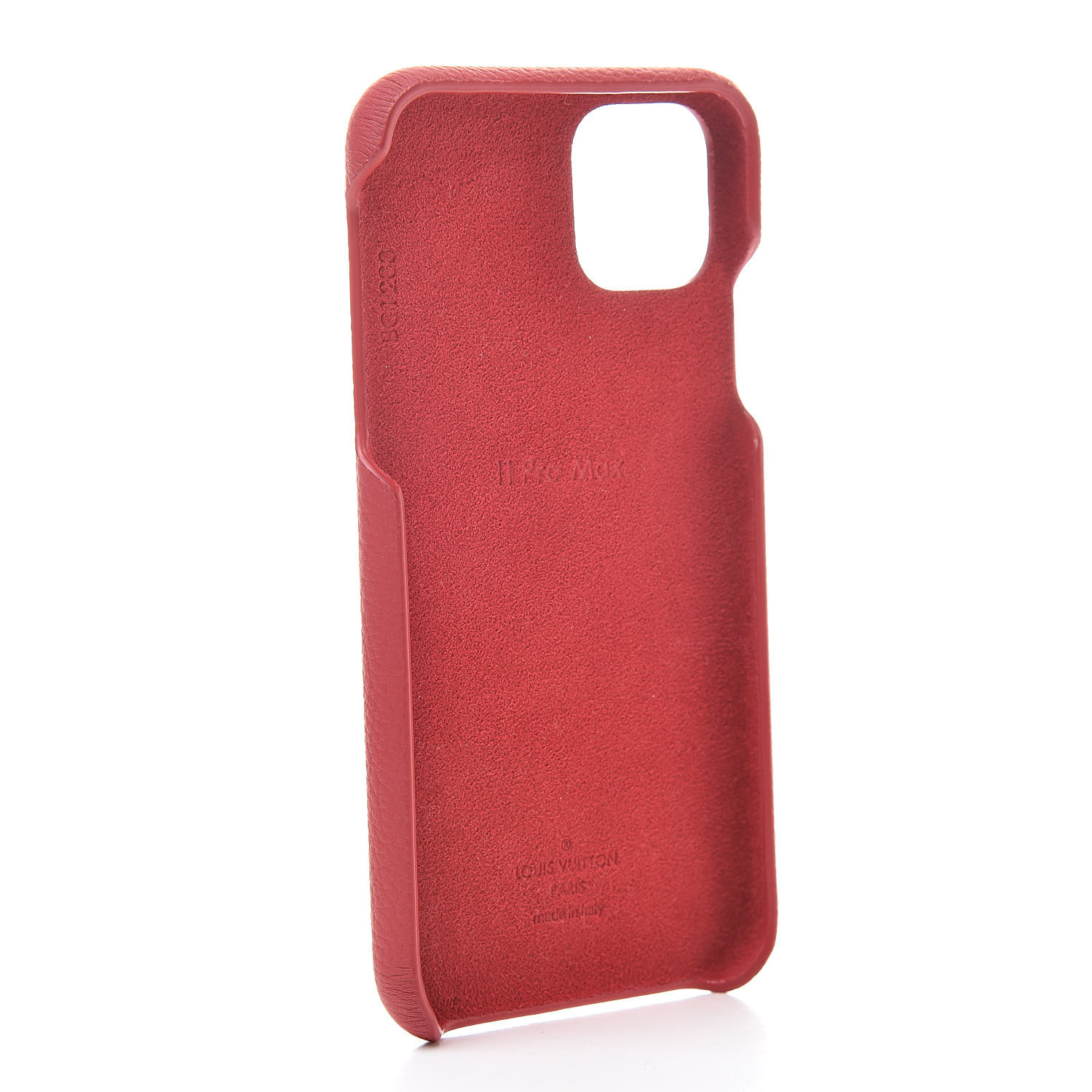 LOUIS VUITTON Monogram Calfskin iPhone 11 Pro Max Bumper Scarlet 523559