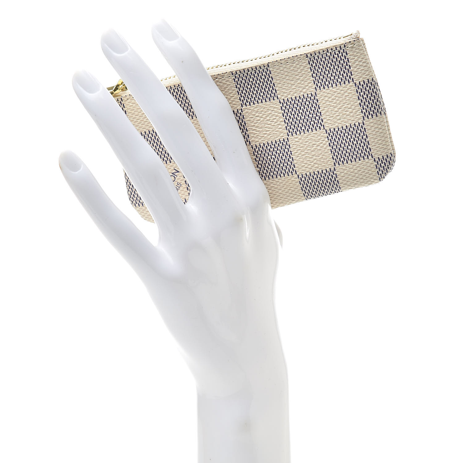 louis vuitton key pouch damier azur white blue