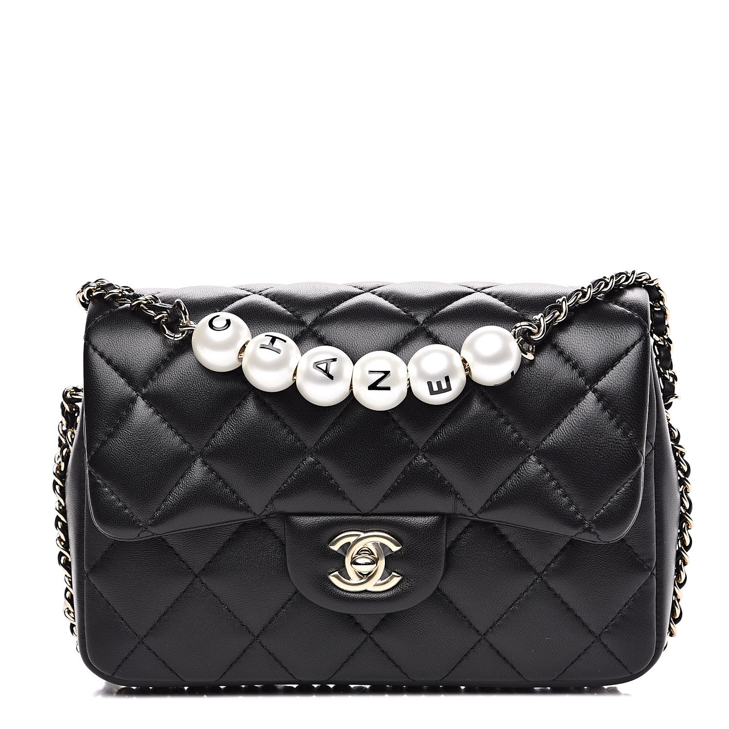 chanel pearl strap bag