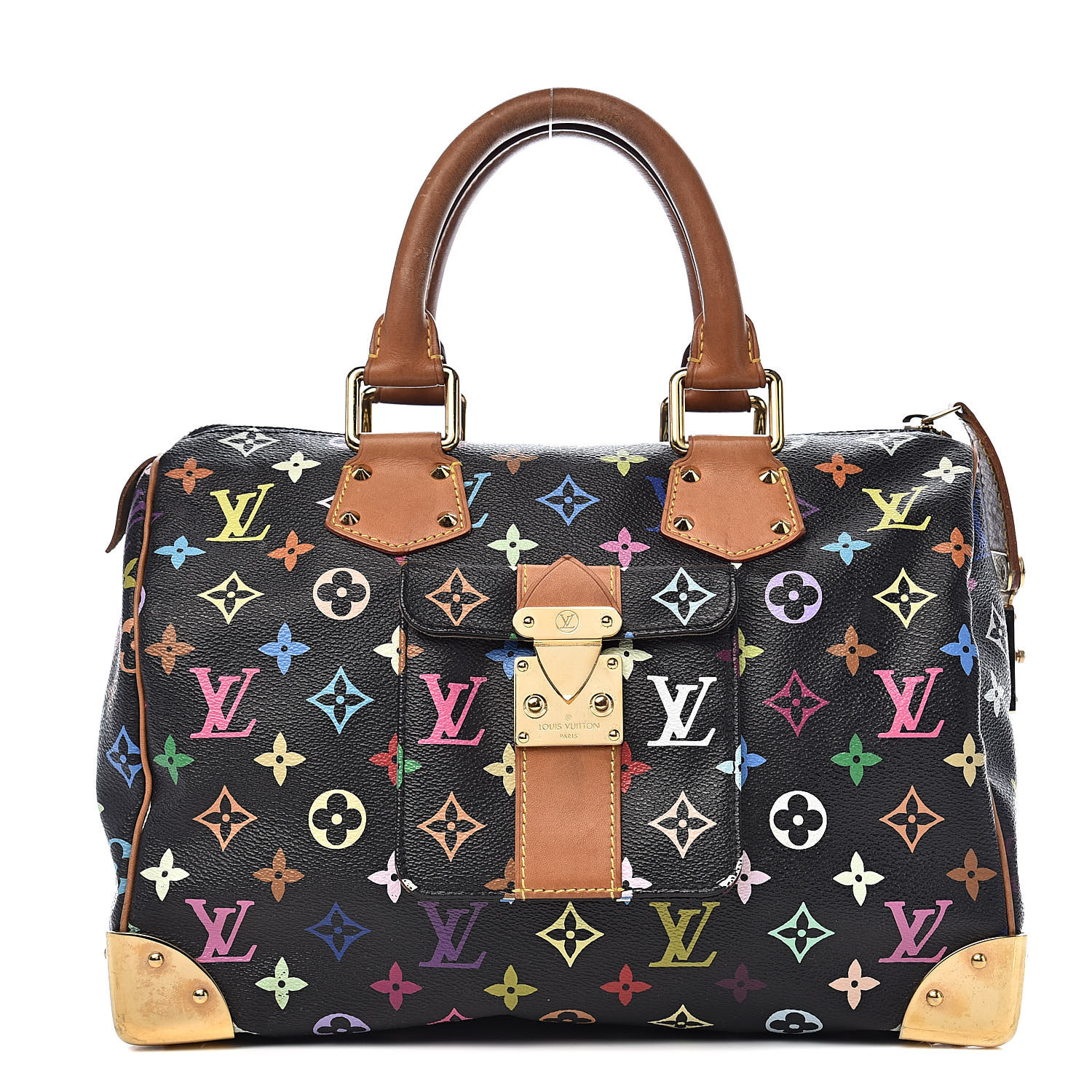 LOUIS VUITTON Multicolor Speedy 30 Black 523802