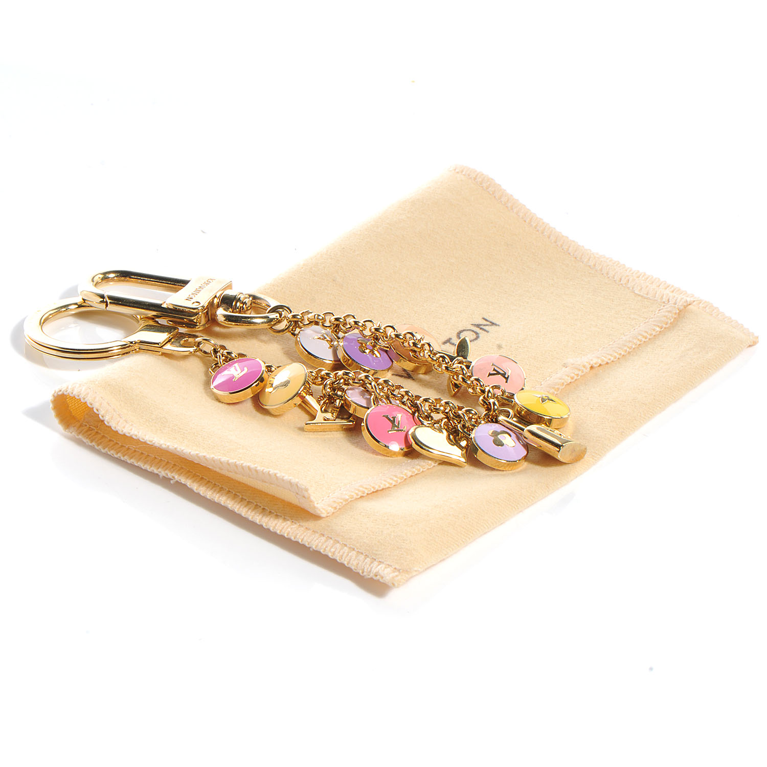 LOUIS VUITTON Pastilles Key Chain Bag Charm Multicolor 53709
