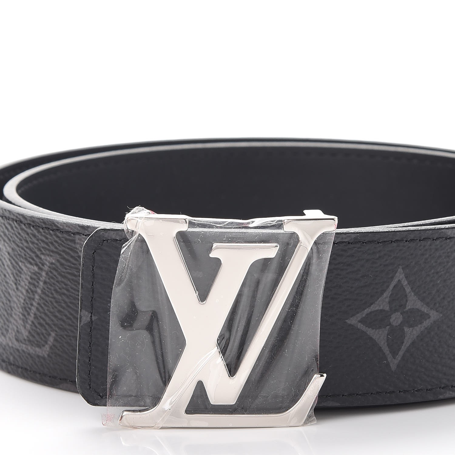 LOUIS VUITTON Monogram Eclipse Calfskin 40mm LV Initiales Reversible Belt 80 32 263787