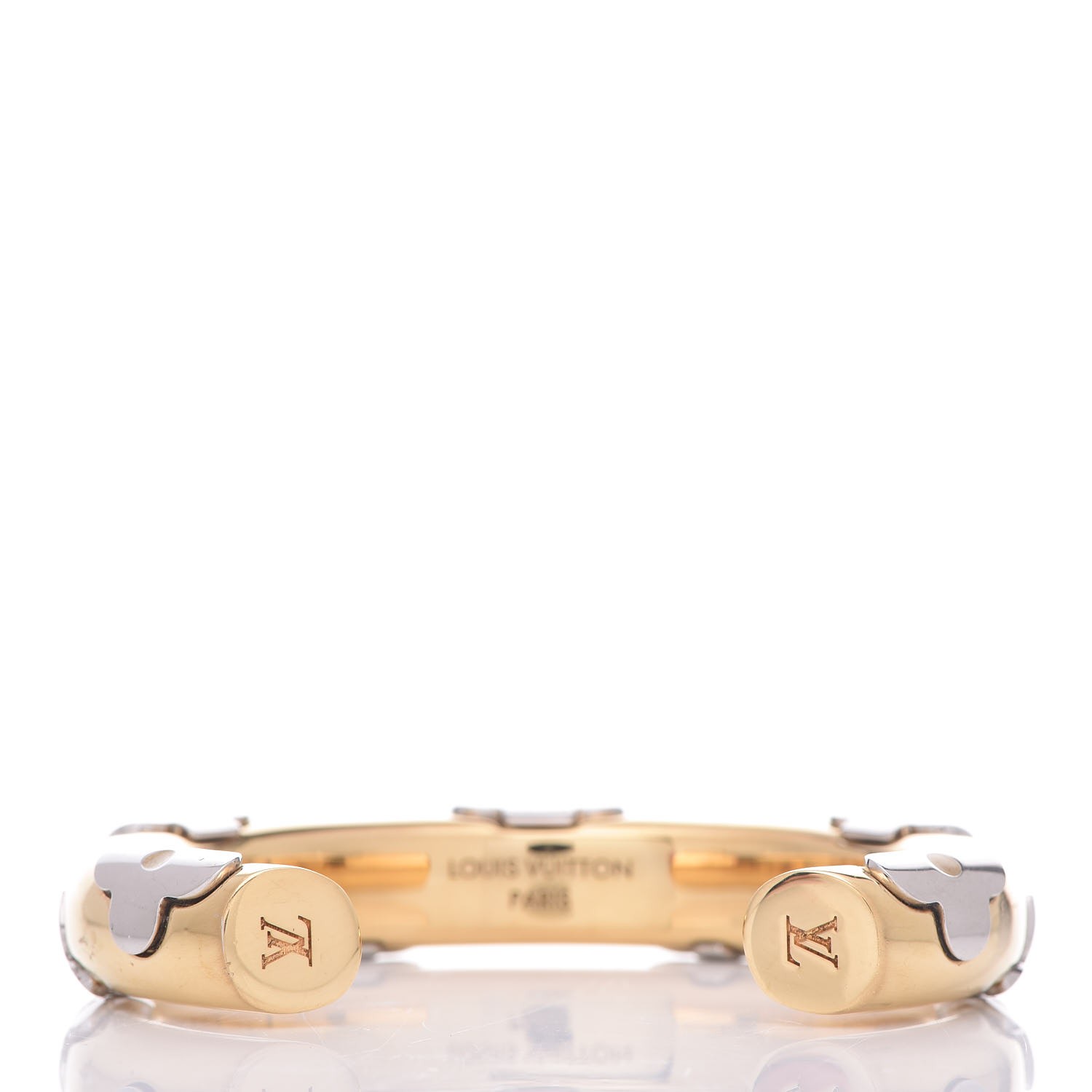 LOUIS VUITTON Daily Monogram Bracelet S Gold 350829