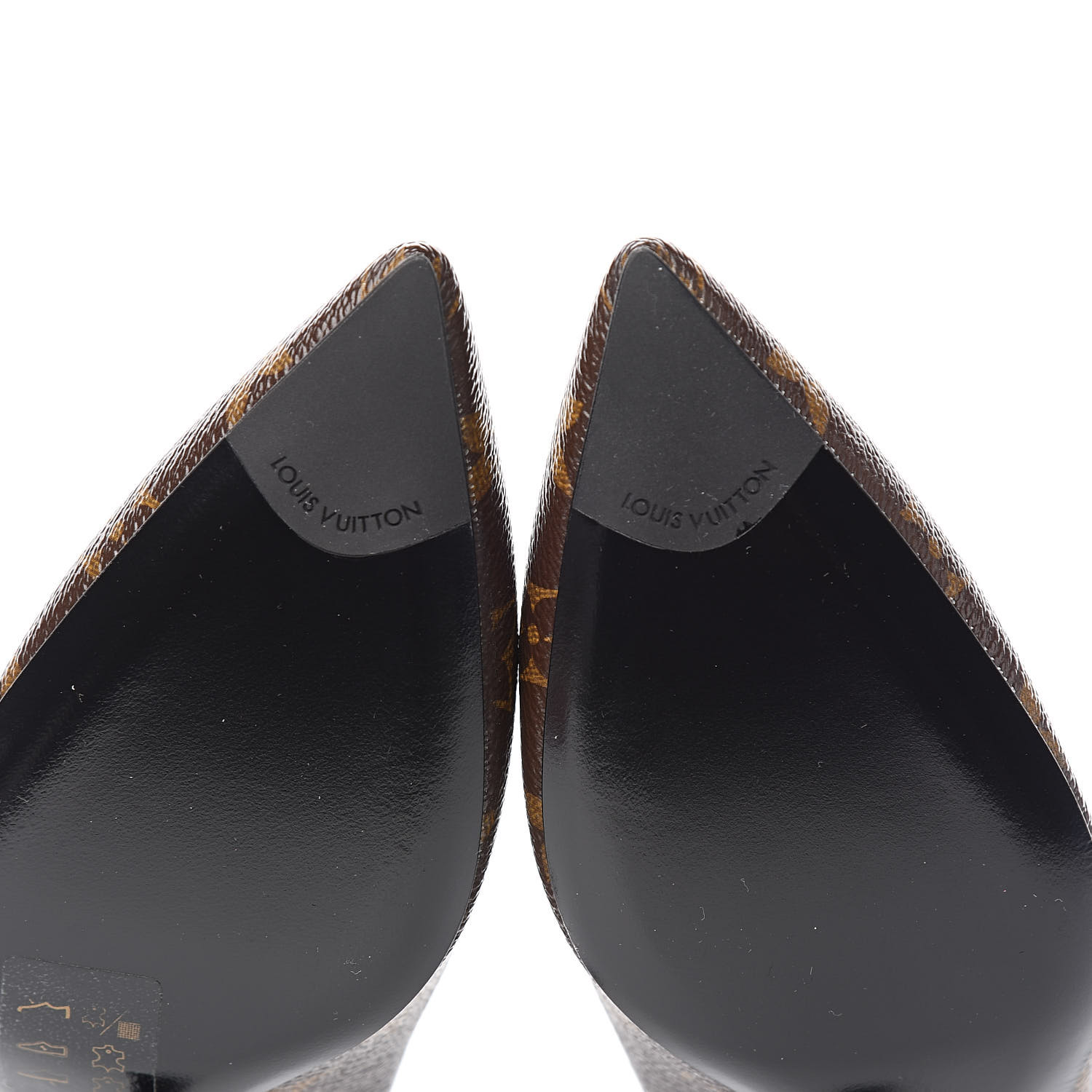 LOUIS VUITTON Monogram Cherie Pumps 36 Black 516484