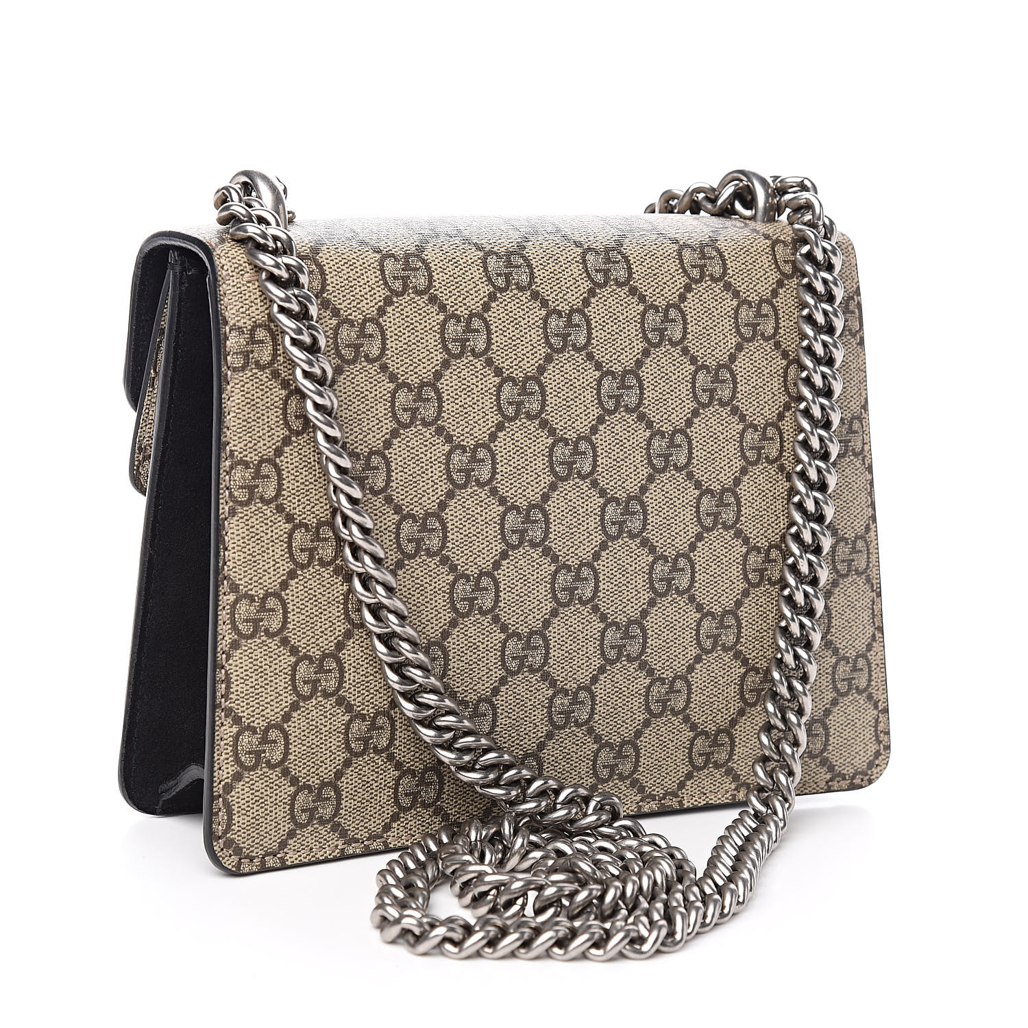 GUCCI GG Supreme Monogram Mini Dionysus Shoulder Bag Black 515024