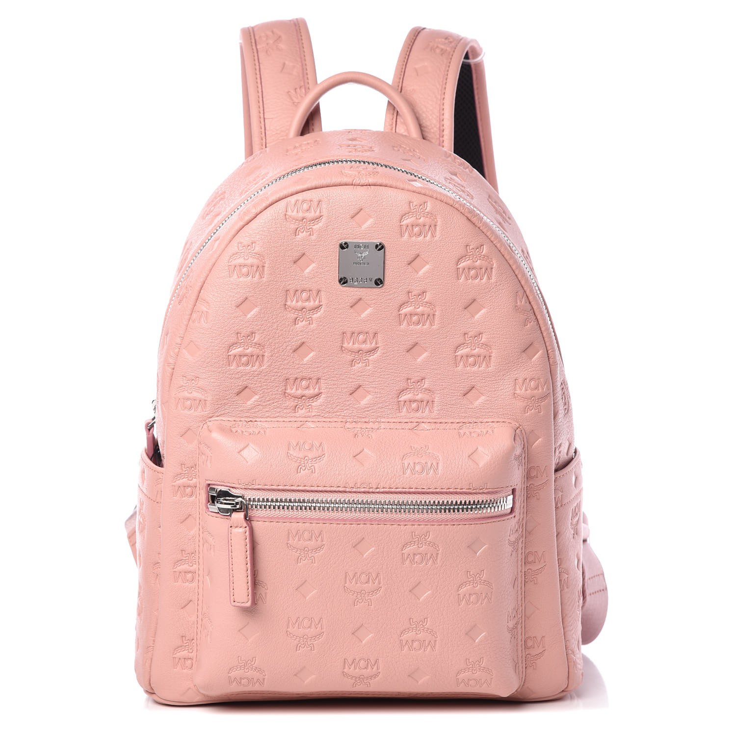 mcm ottomar leather backpack pink
