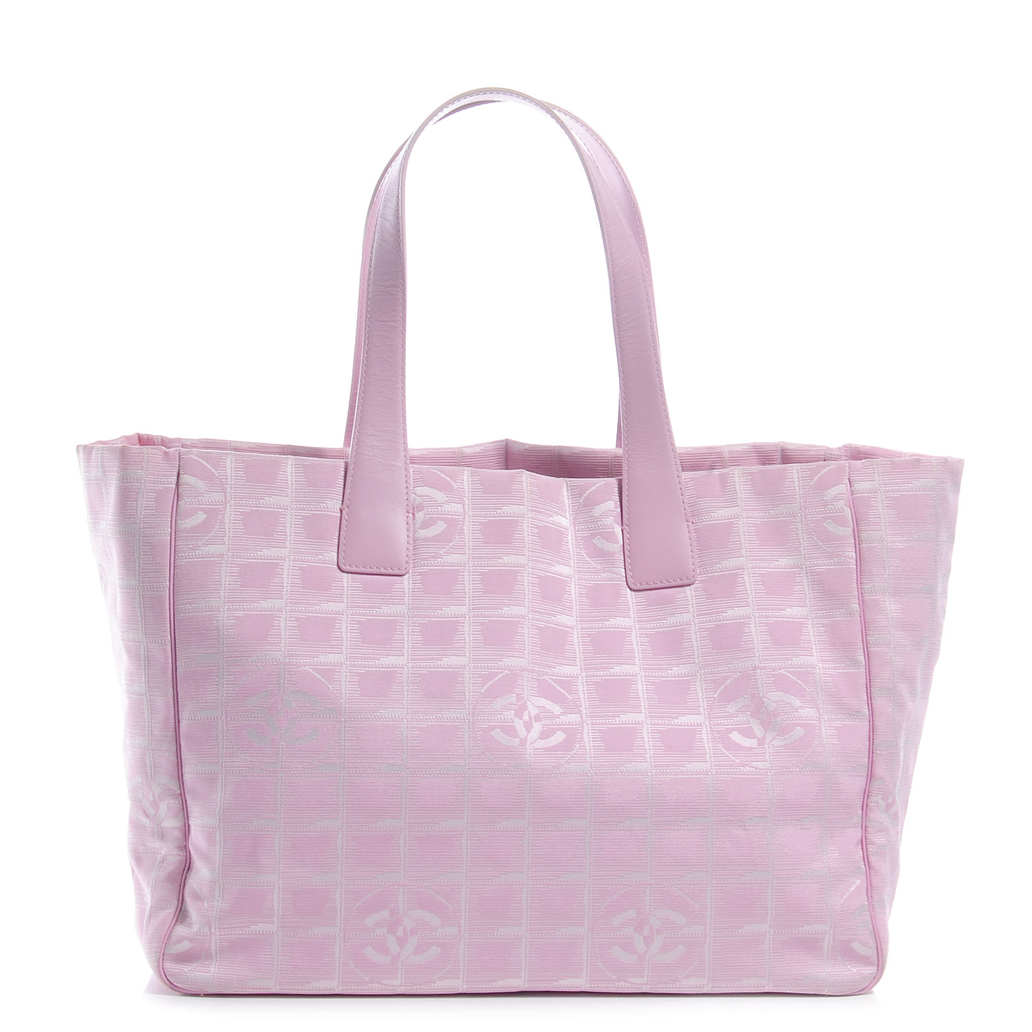 CHANEL Nylon Travel Large Tote Pink 63081