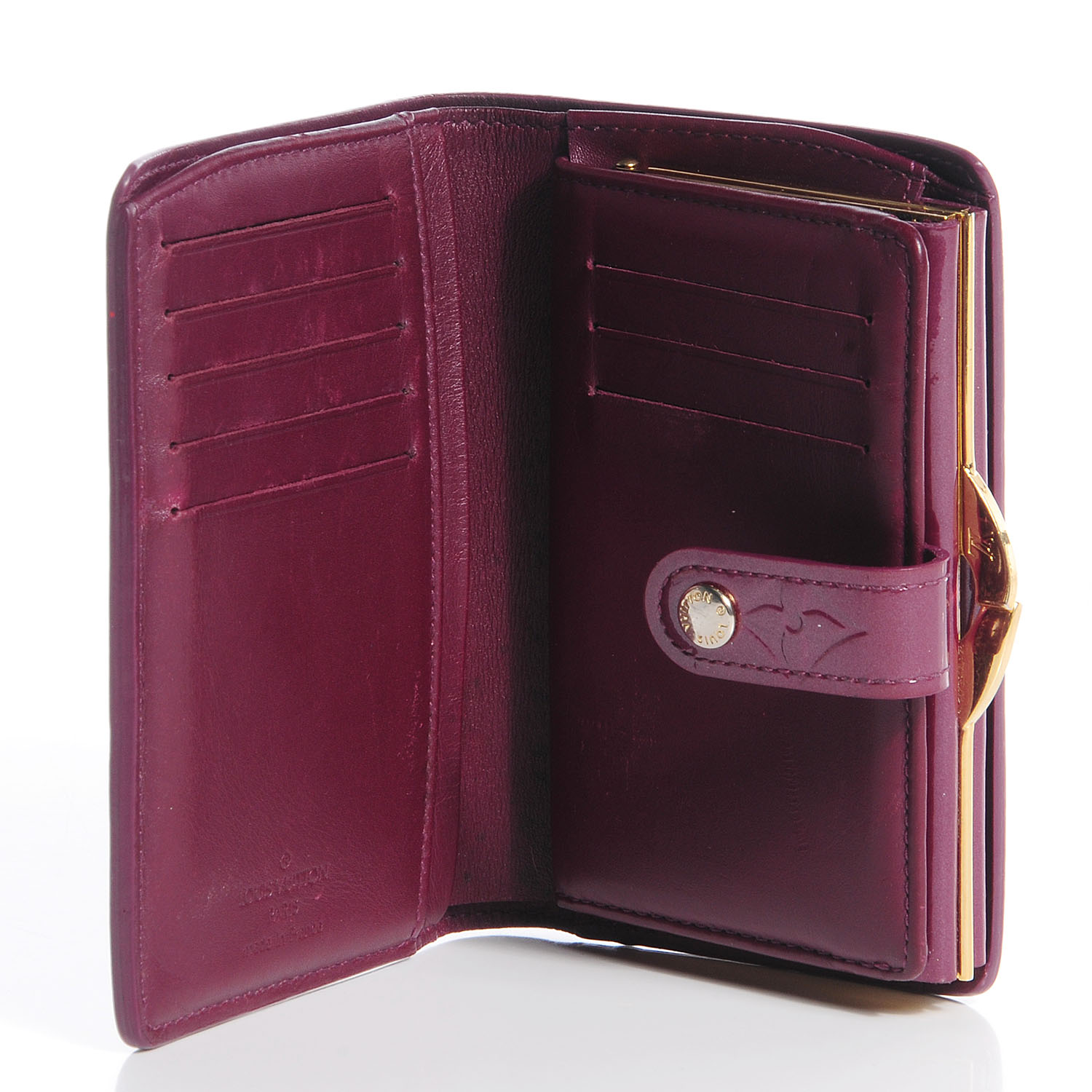 LOUIS VUITTON Vernis French Purse Wallet Violette 79157