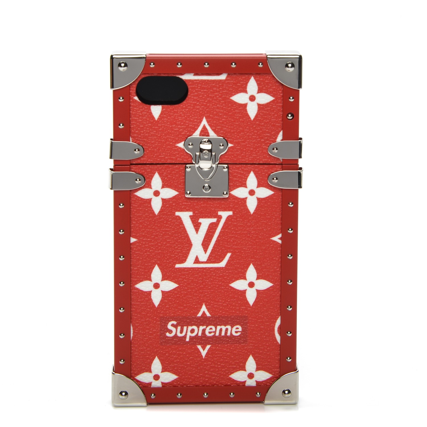 LOUIS VUITTON X Supreme Monogram Eye-Trunk iPhone 7 Case Red 197291