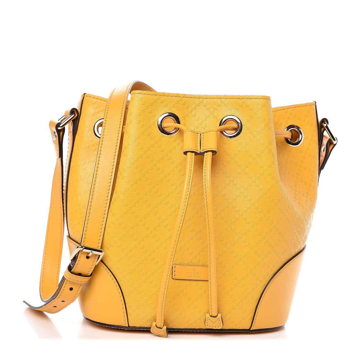 gucci yellow bucket bag