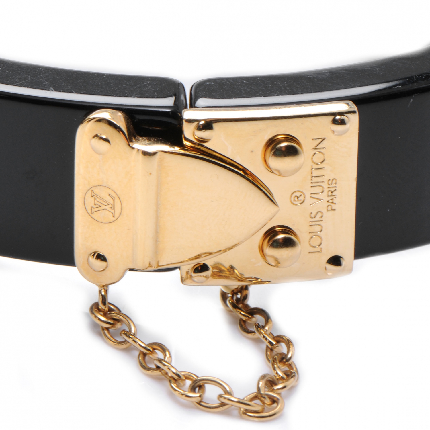 LOUIS VUITTON Lock Me Bracelet Black 49280