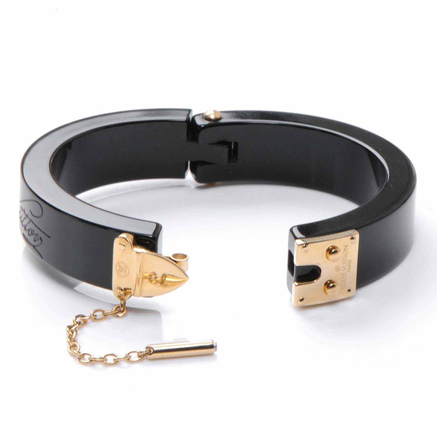 LOUIS VUITTON Lock Me Bracelet Black 49280