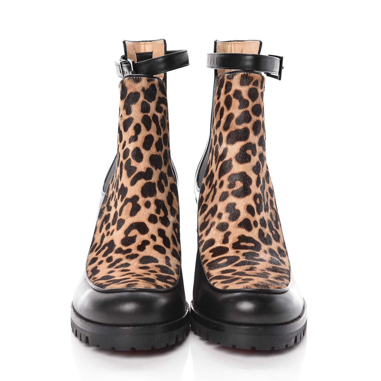 pony hair ankle boots