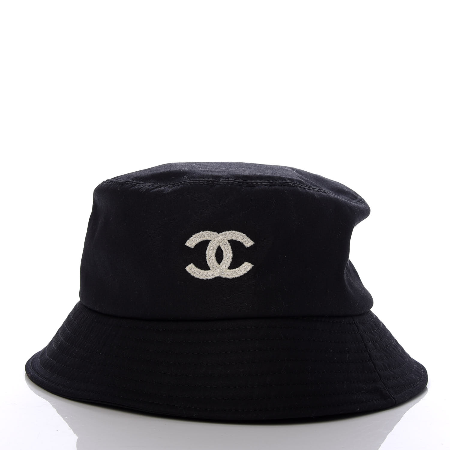 CHANEL Canvas CC Bucket Hat L Black 708374 FASHIONPHILE