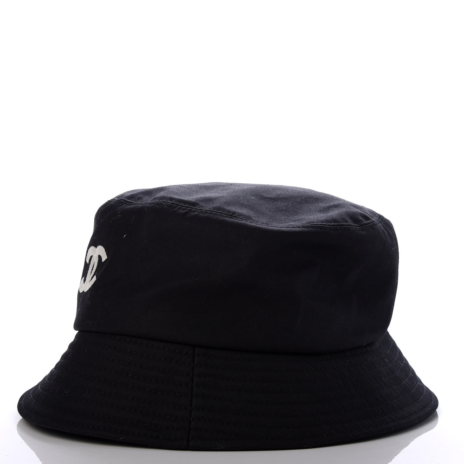 CHANEL Canvas CC Bucket Hat L Black 708374 | FASHIONPHILE