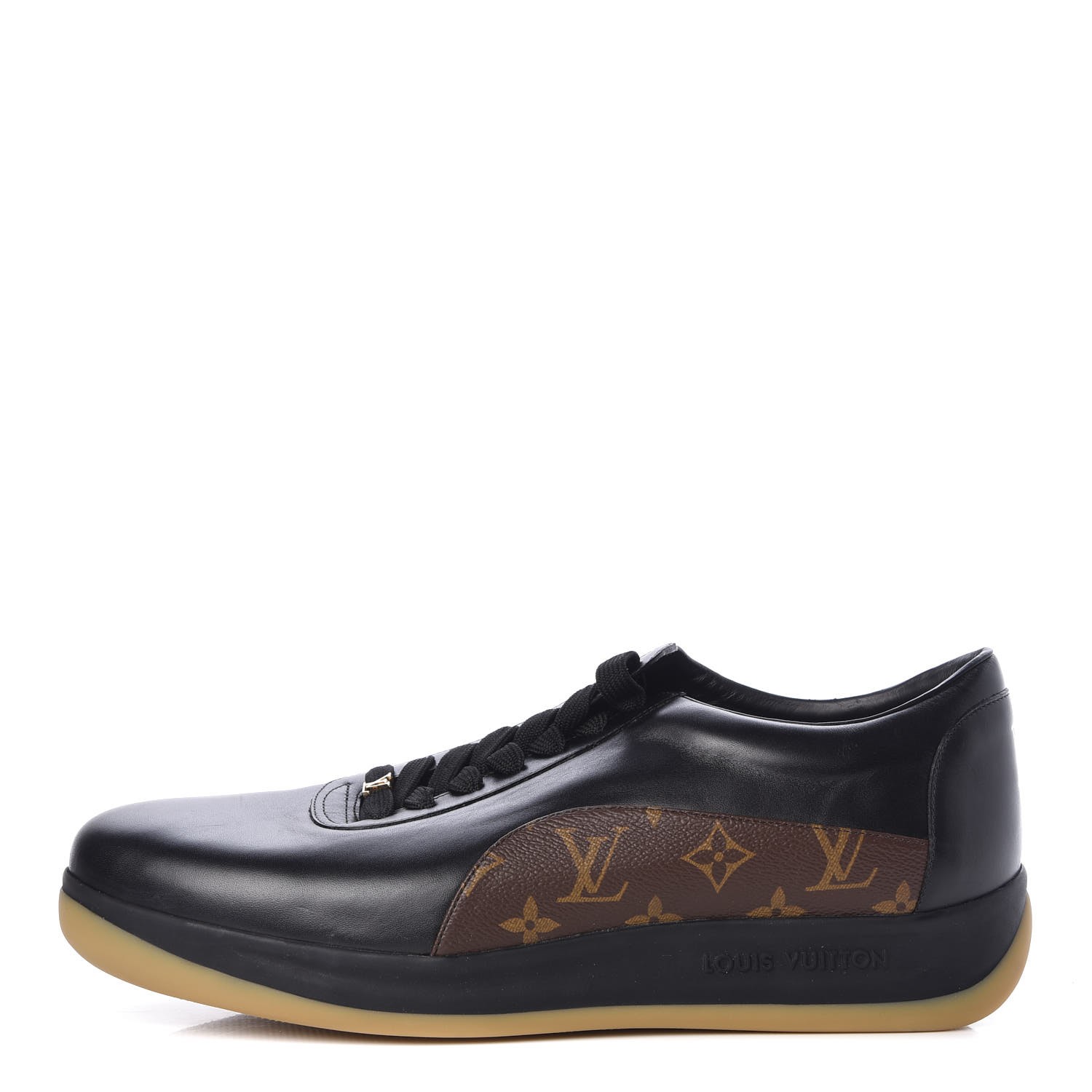 LOUIS VUITTON X SUPREME Calfskin Monogram Mens Supreme Sneakers 13 Black 322704