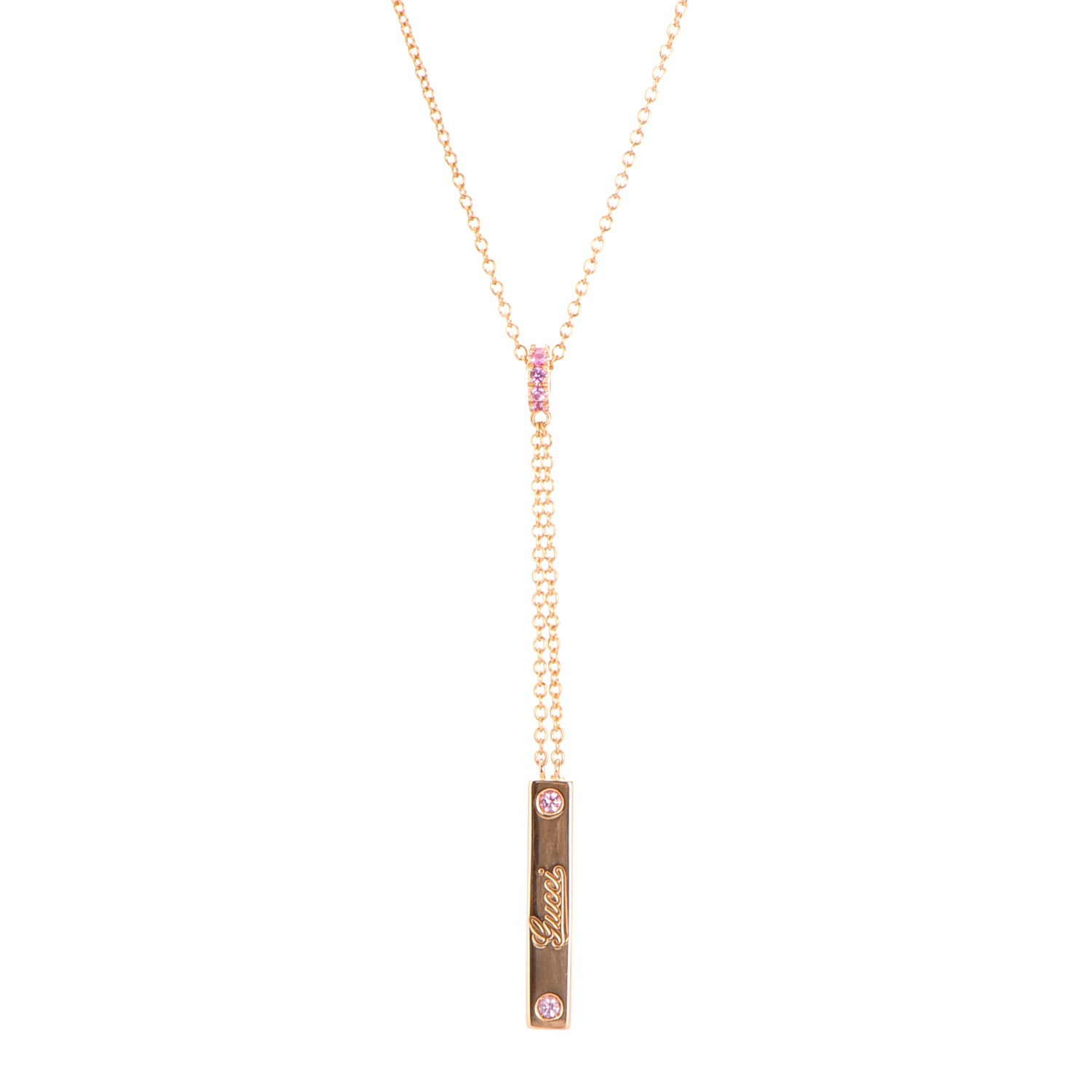 rose gold gucci necklace
