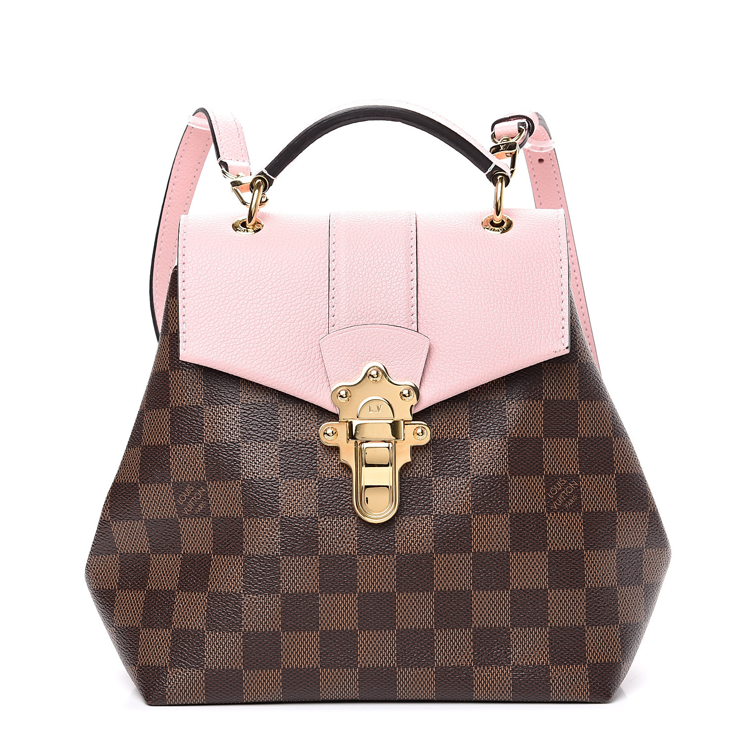 LOUIS VUITTON Damier Ebene Clapton Backpack Magnolia 549448