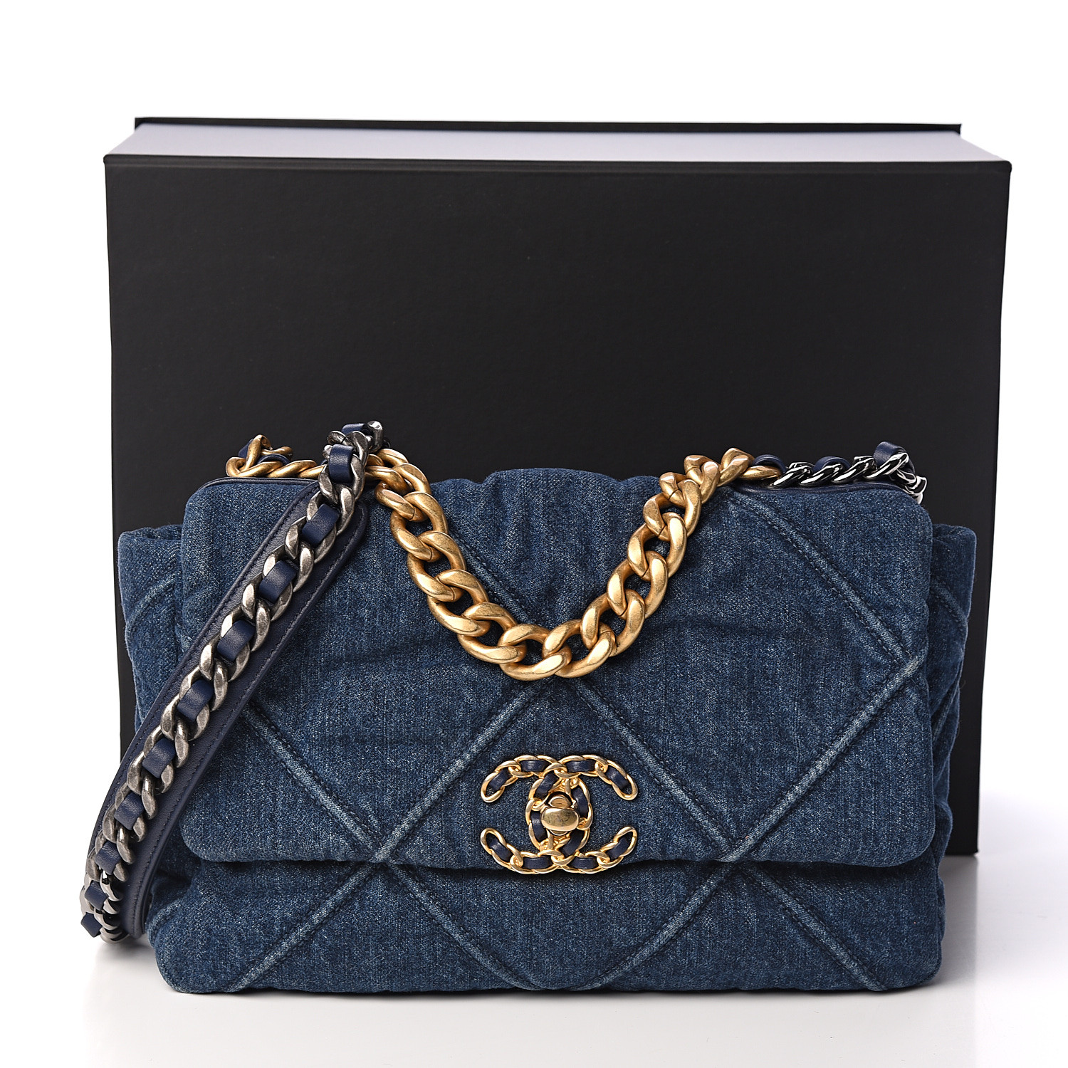chanel flap denim