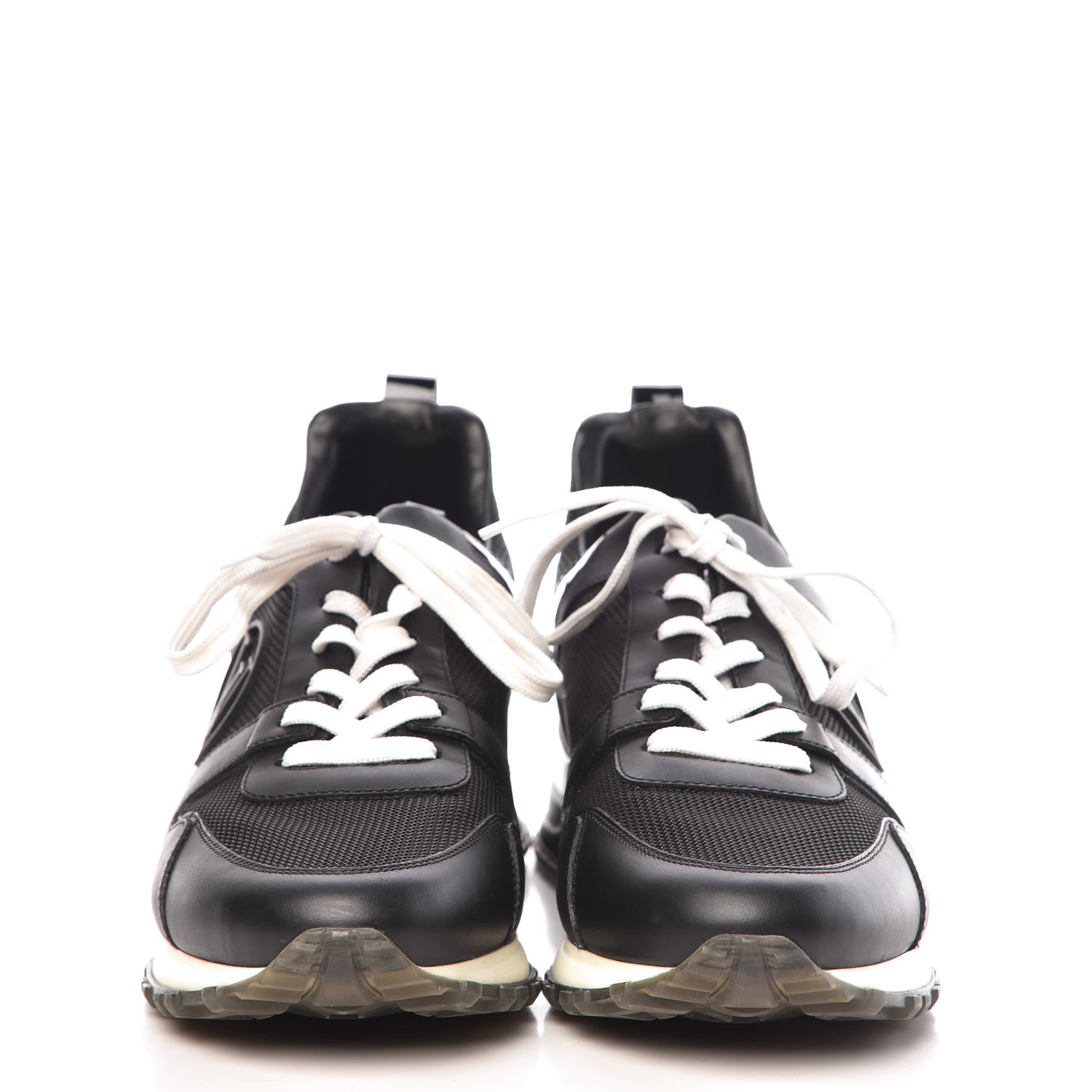 LOUIS VUITTON Calfskin Run Away Sneakers 40 Black 391079