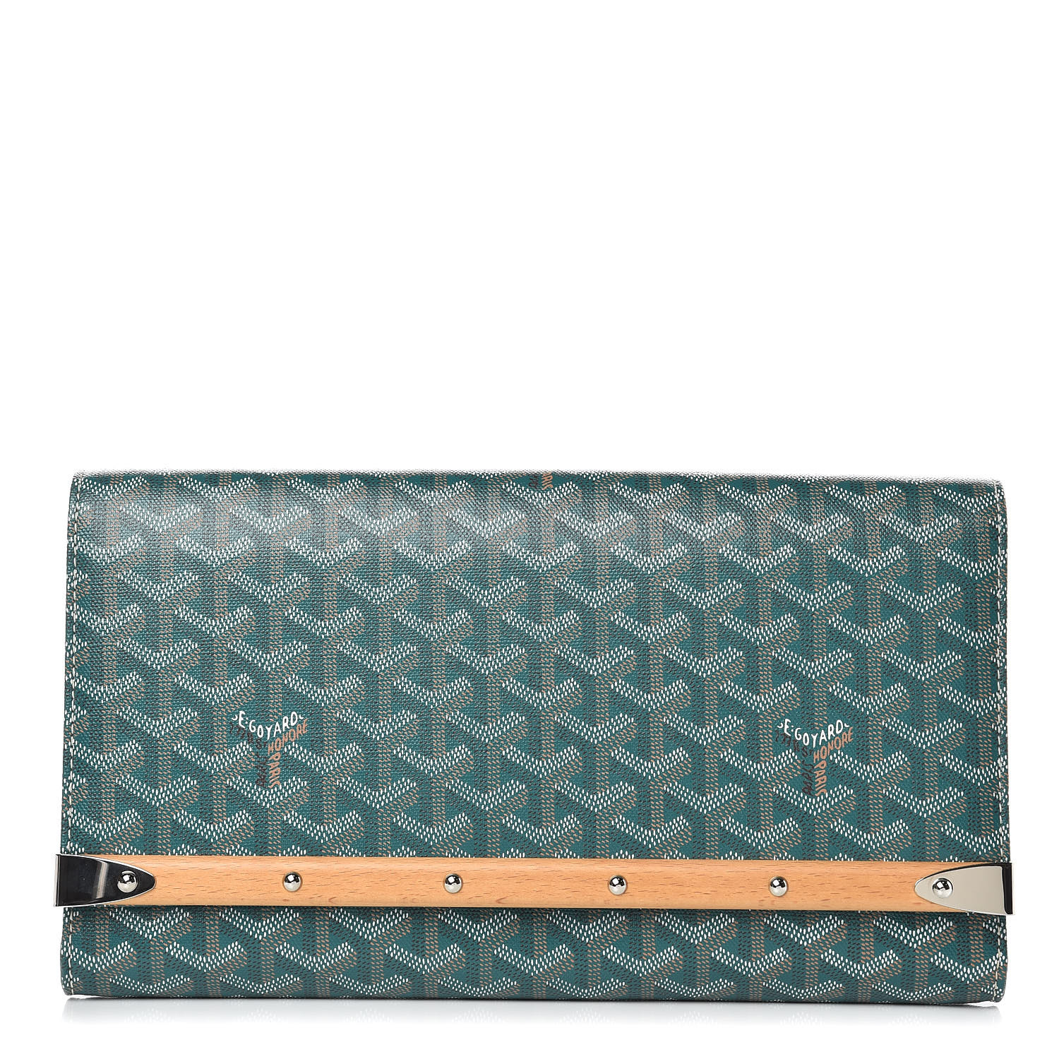 goyard clutch green