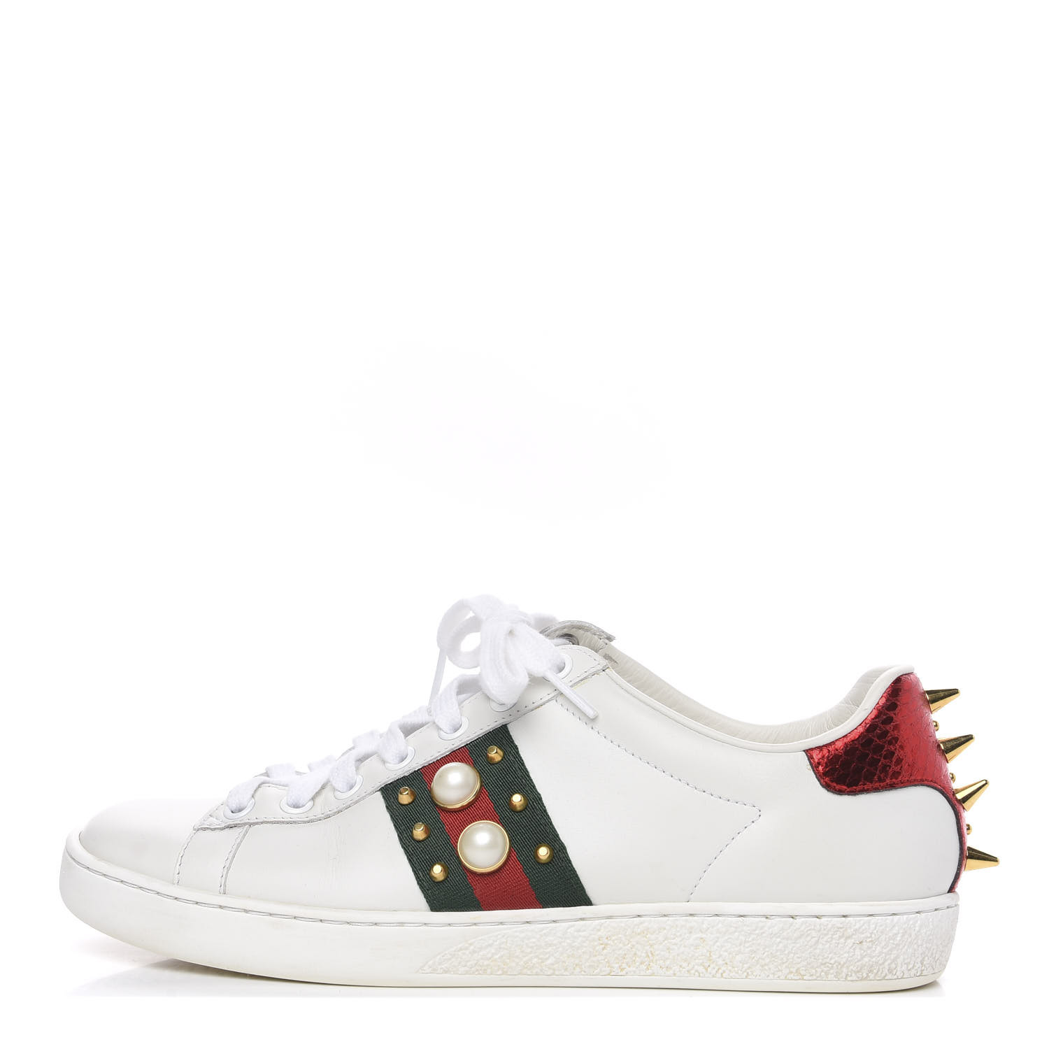 gucci ace sneakers with pearls