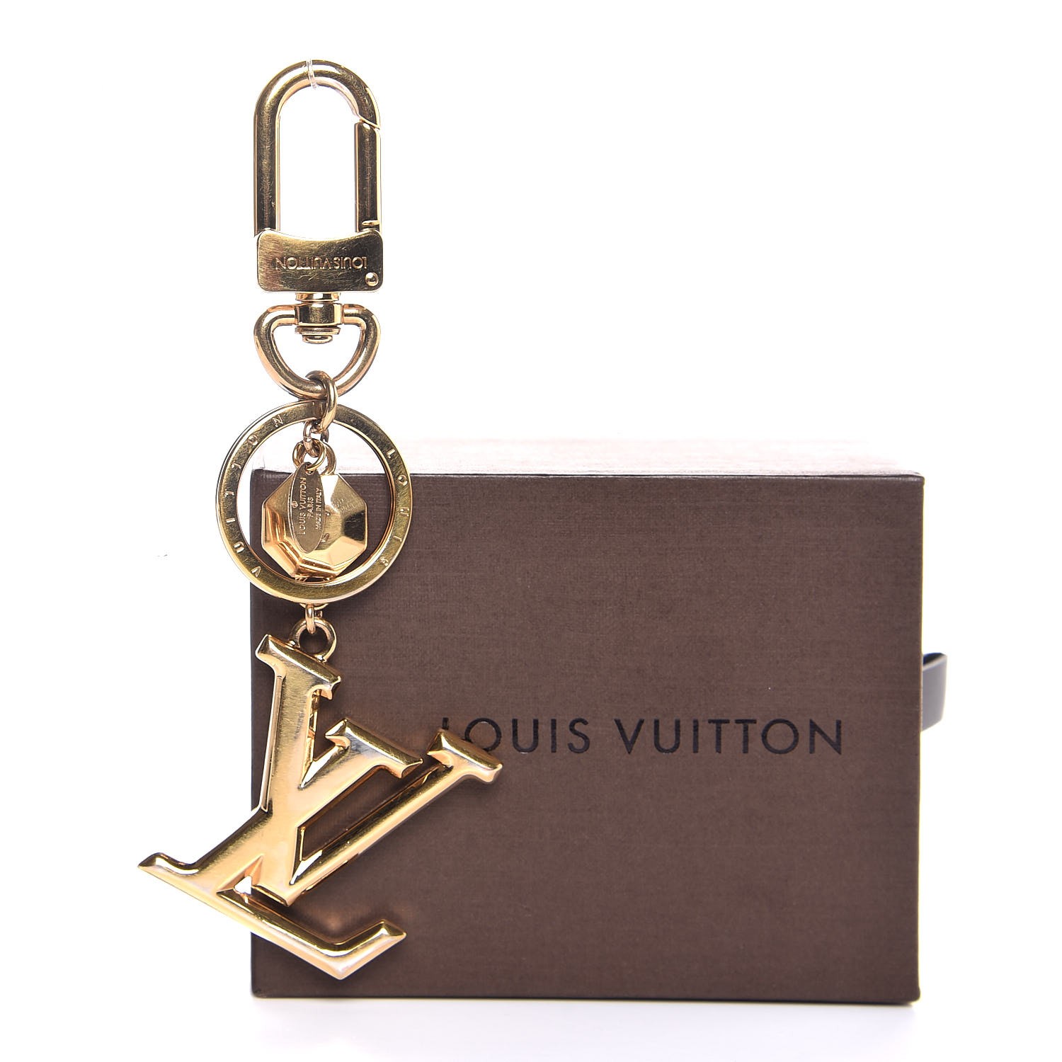 LOUIS VUITTON LV Facettes Bag Charm Key Holder Gold 311722
