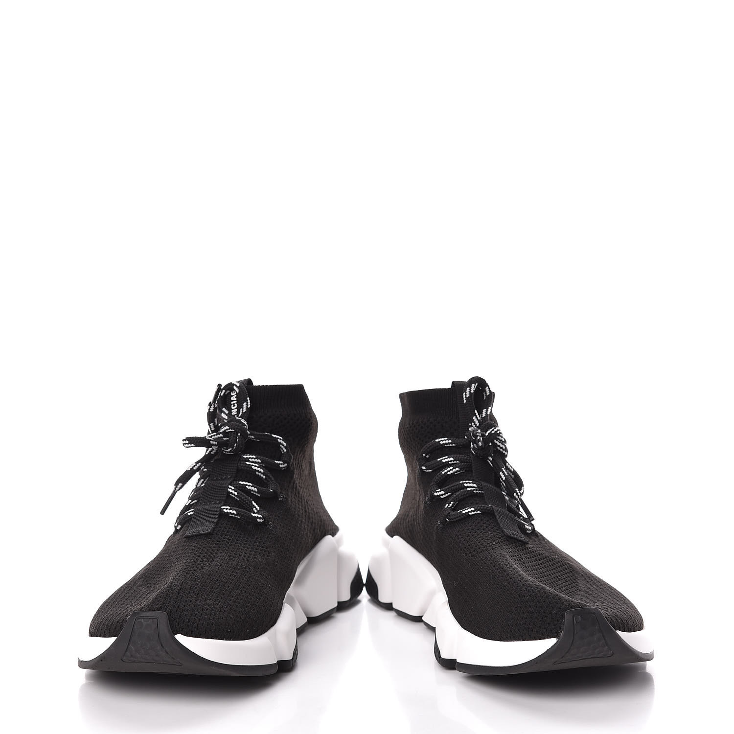BALENCIAGA Neoprene Knit Womens Speed Trainers Lace Up Sneakers 42 ...