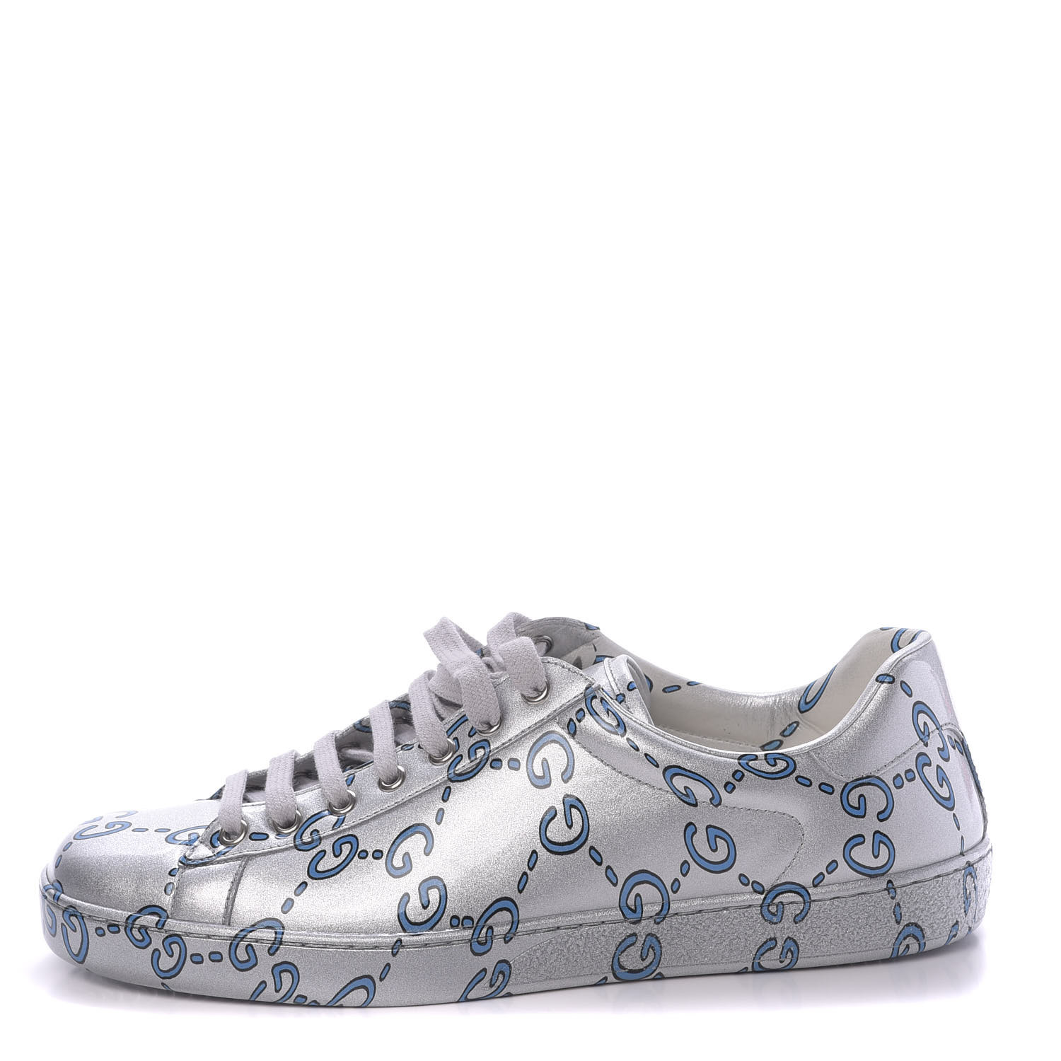 mens silver gucci sneakers