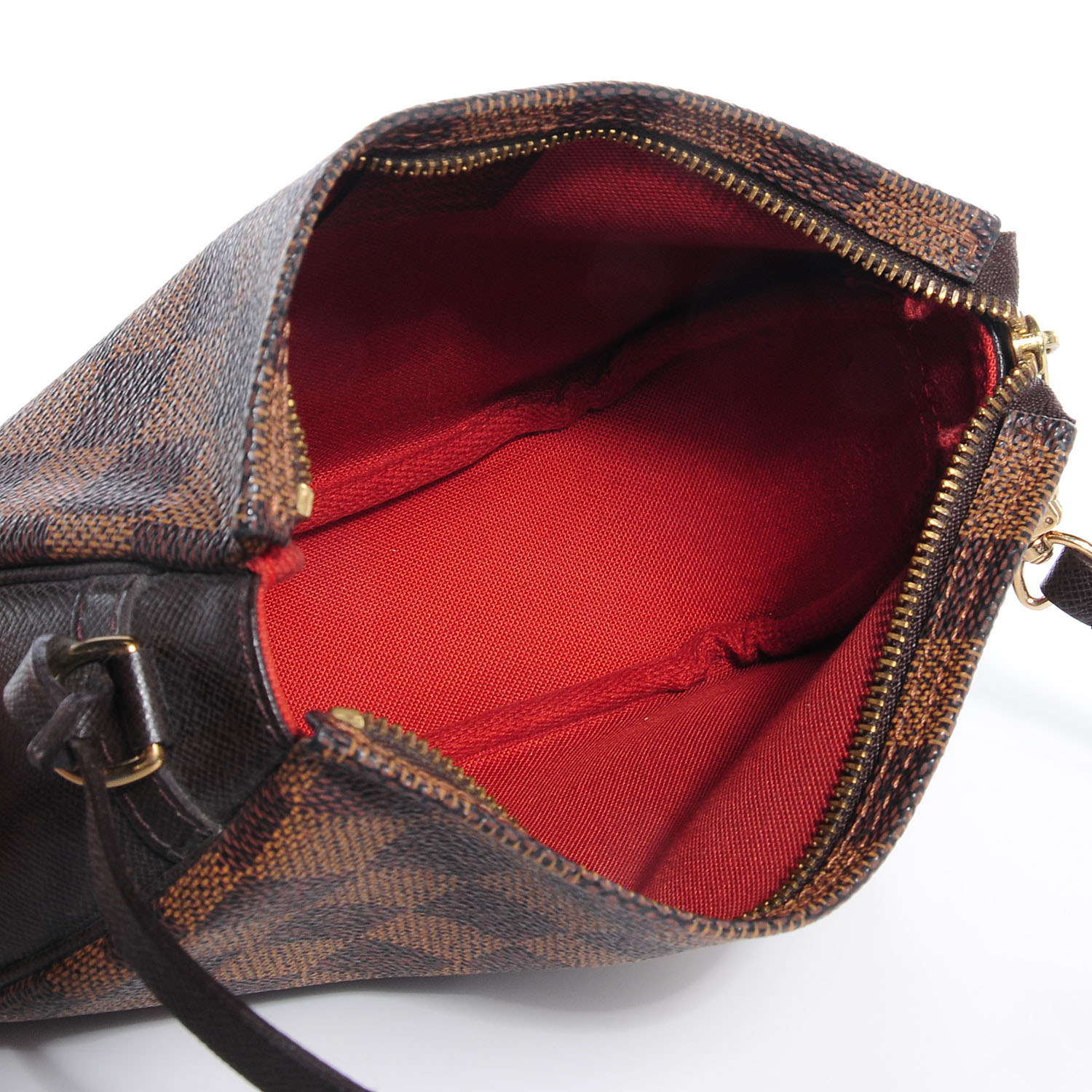 LOUIS VUITTON Damier Ebene Trousse Make Up Bag Pochette 76450