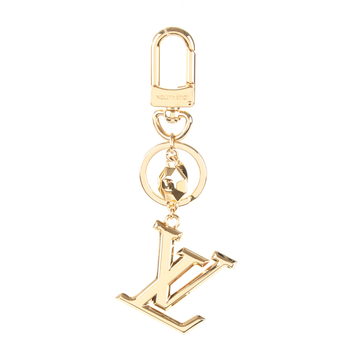 LOUIS VUITTON LV Facettes Bag Charm Key Holder Gold 175294