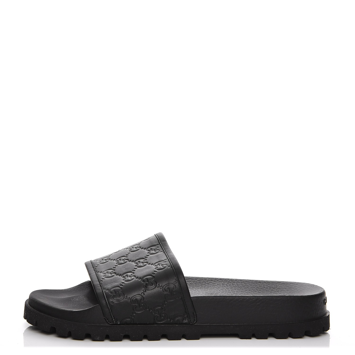 mens black gucci slides