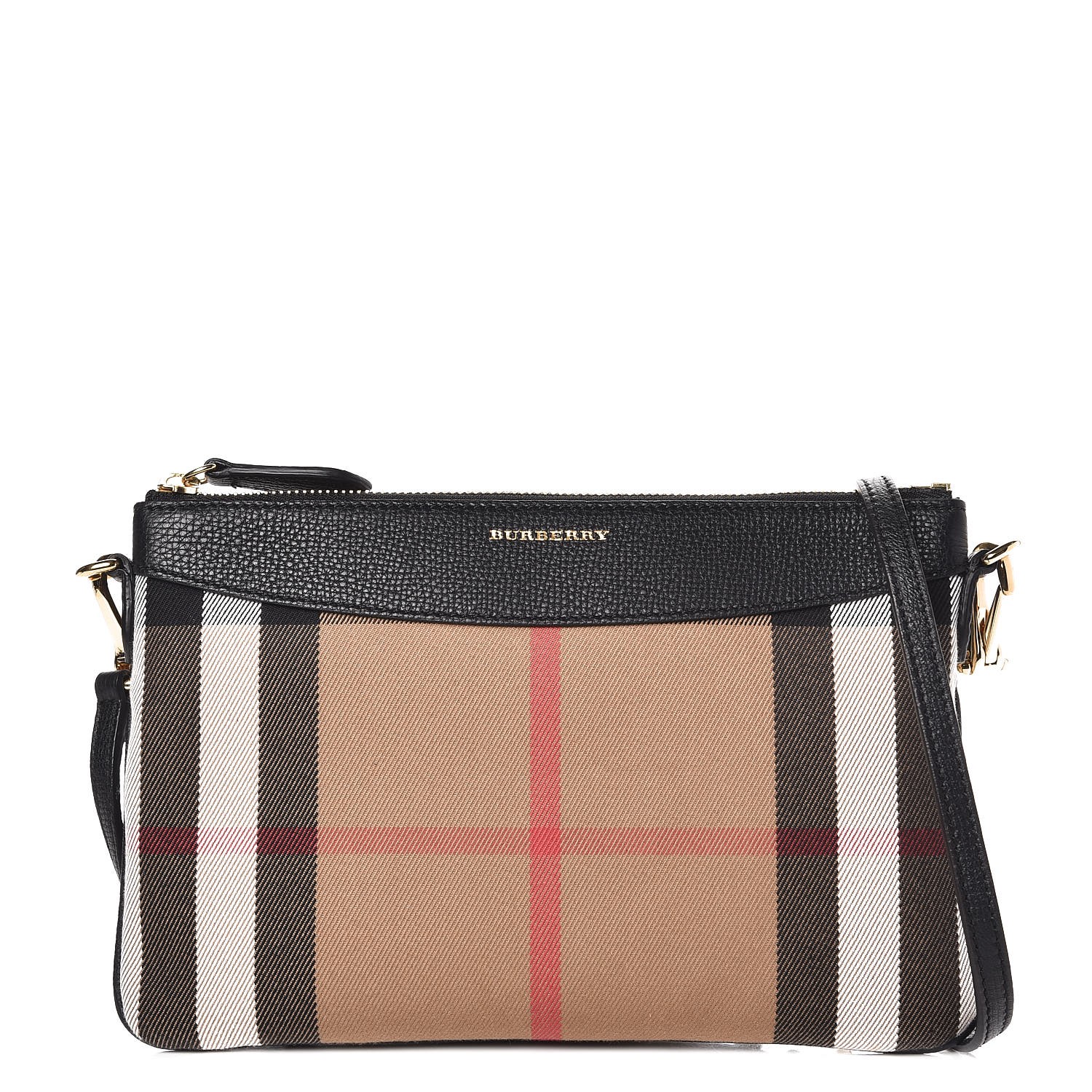 burberry house check crossbody clutch