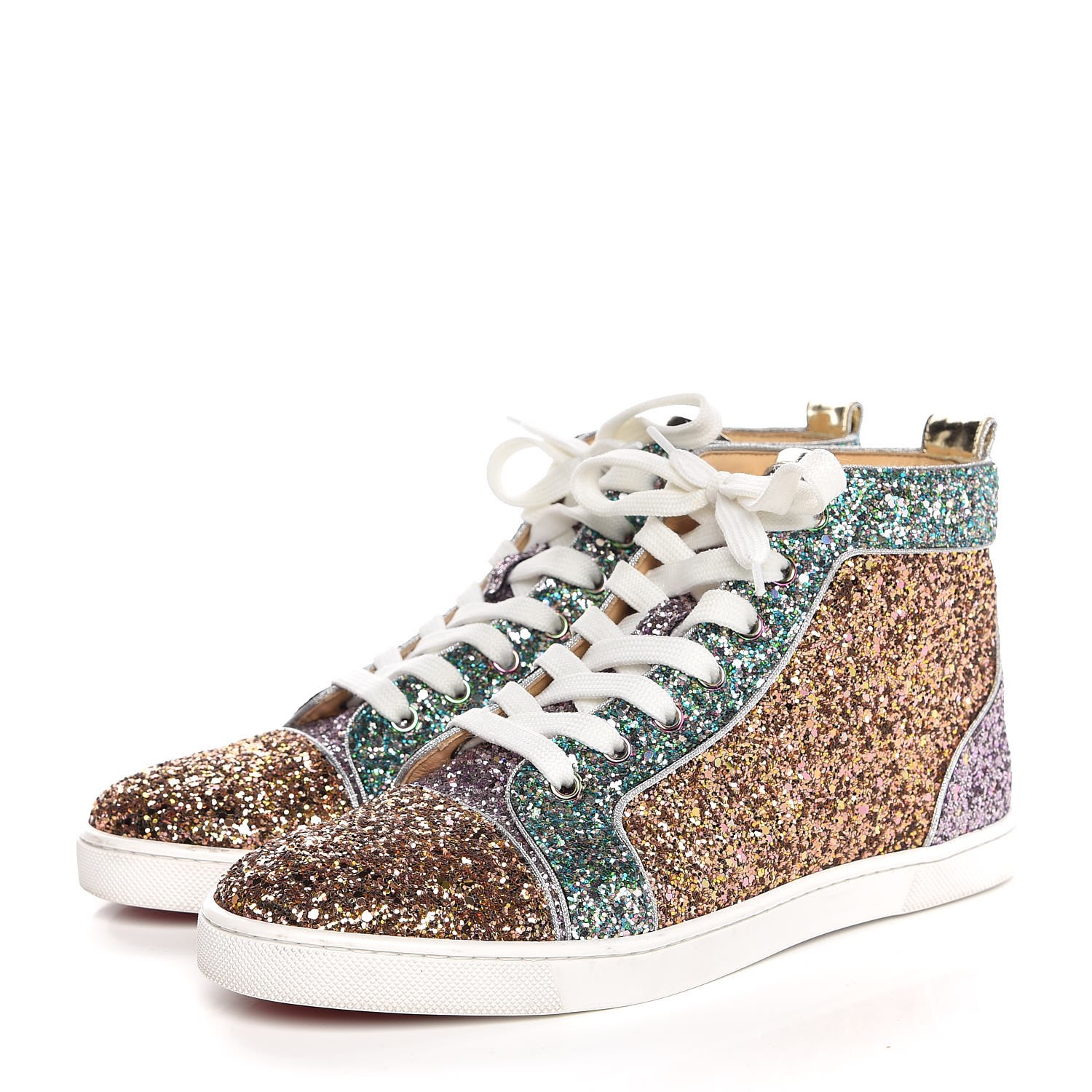 louboutin glitter flats