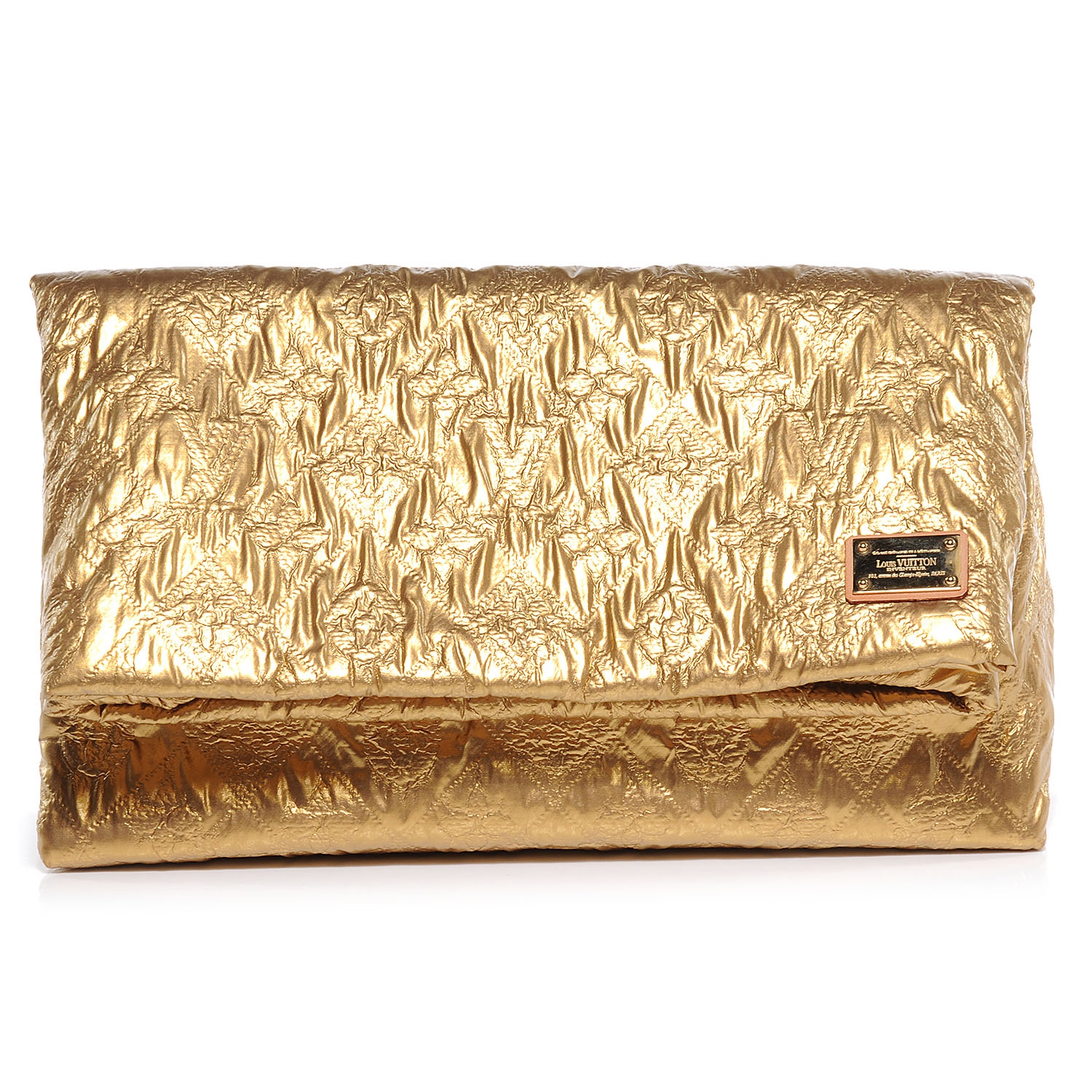 louis vuitton gold clutch