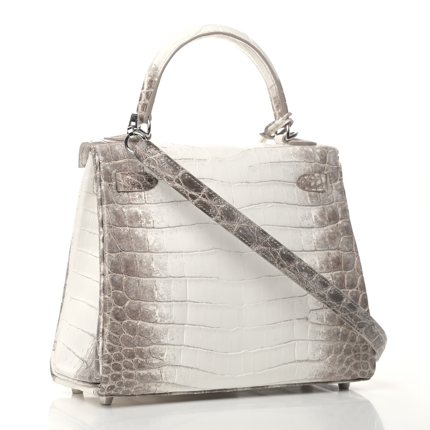 hermès himalaya niloticus crocodile retourné kelly 25
